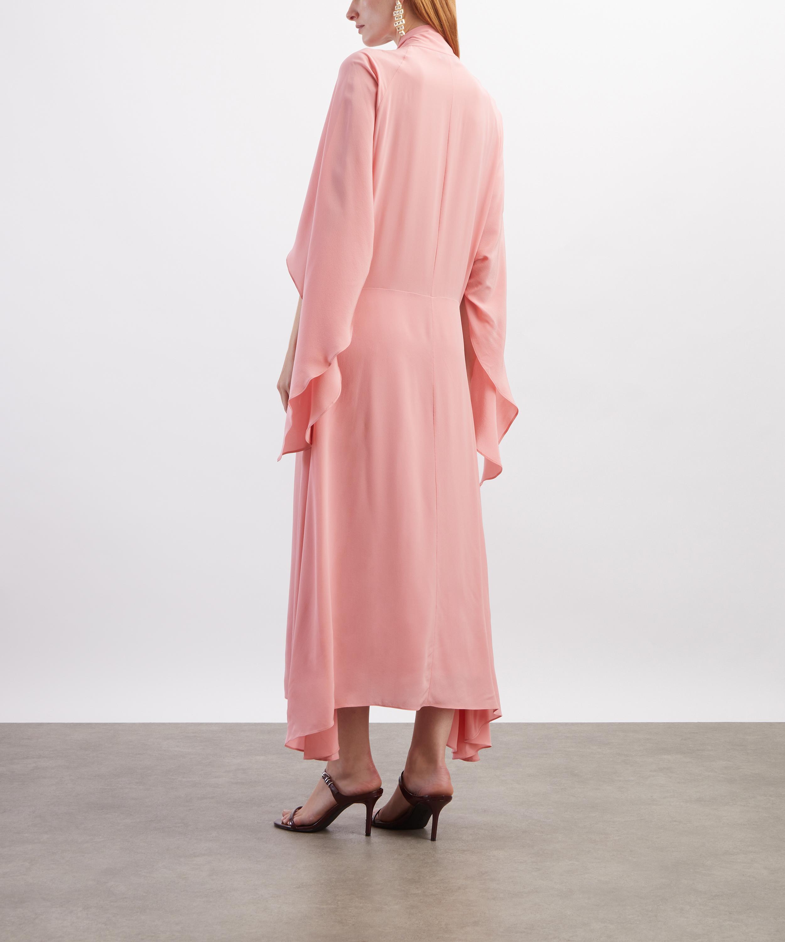 Stella McCartney - Pink Tie-Neck Silk Dress image number 3