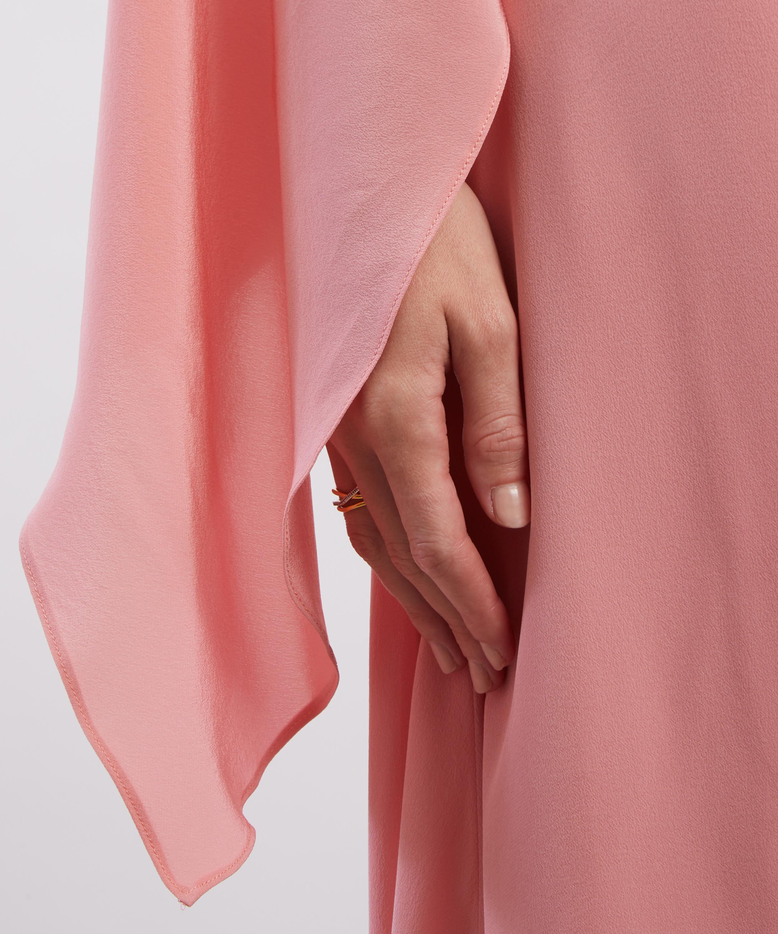 Stella McCartney - Pink Tie-Neck Silk Dress image number 4