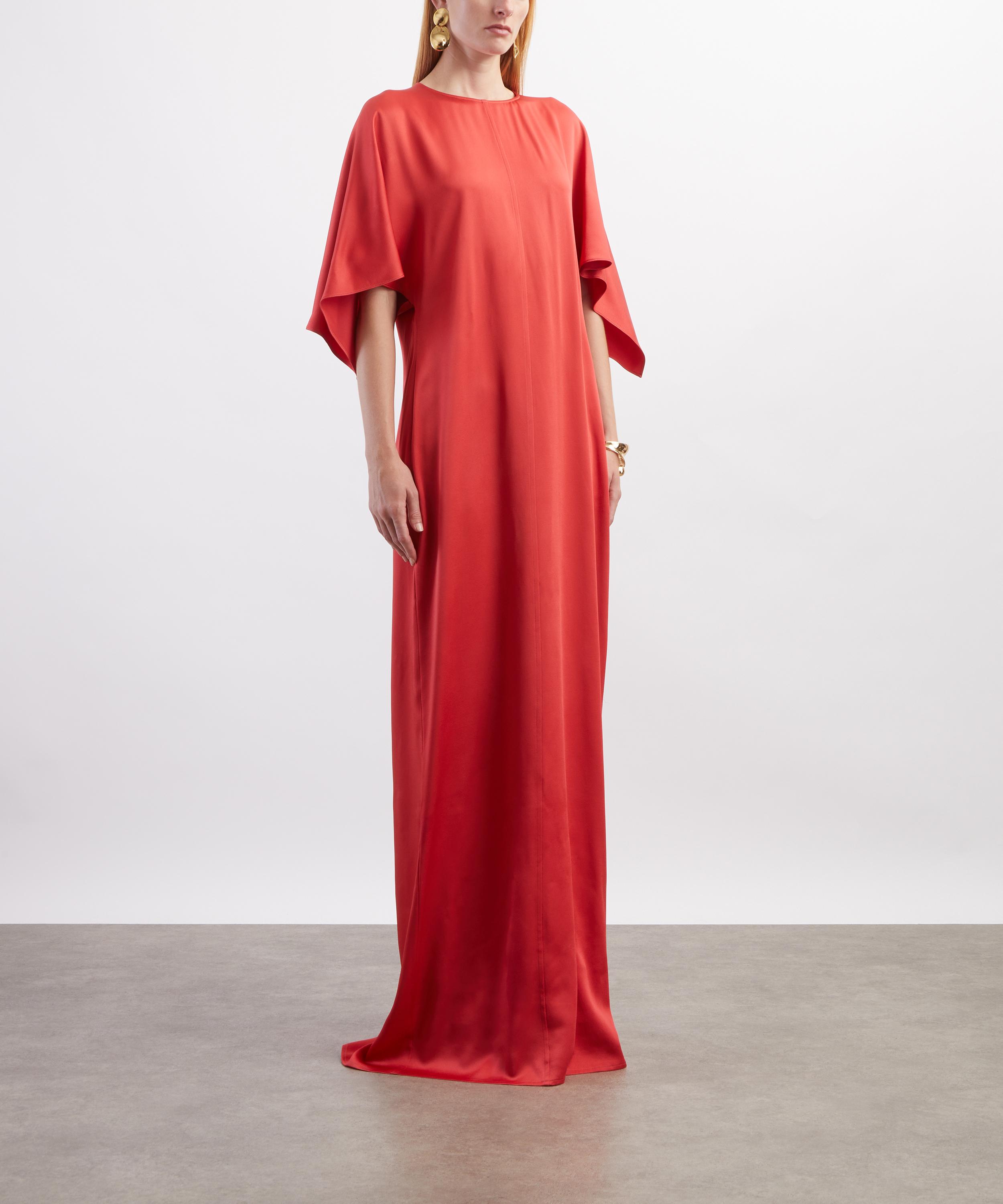 Stella McCartney - Red Handkerchief Sleeve Satin Dress image number 2