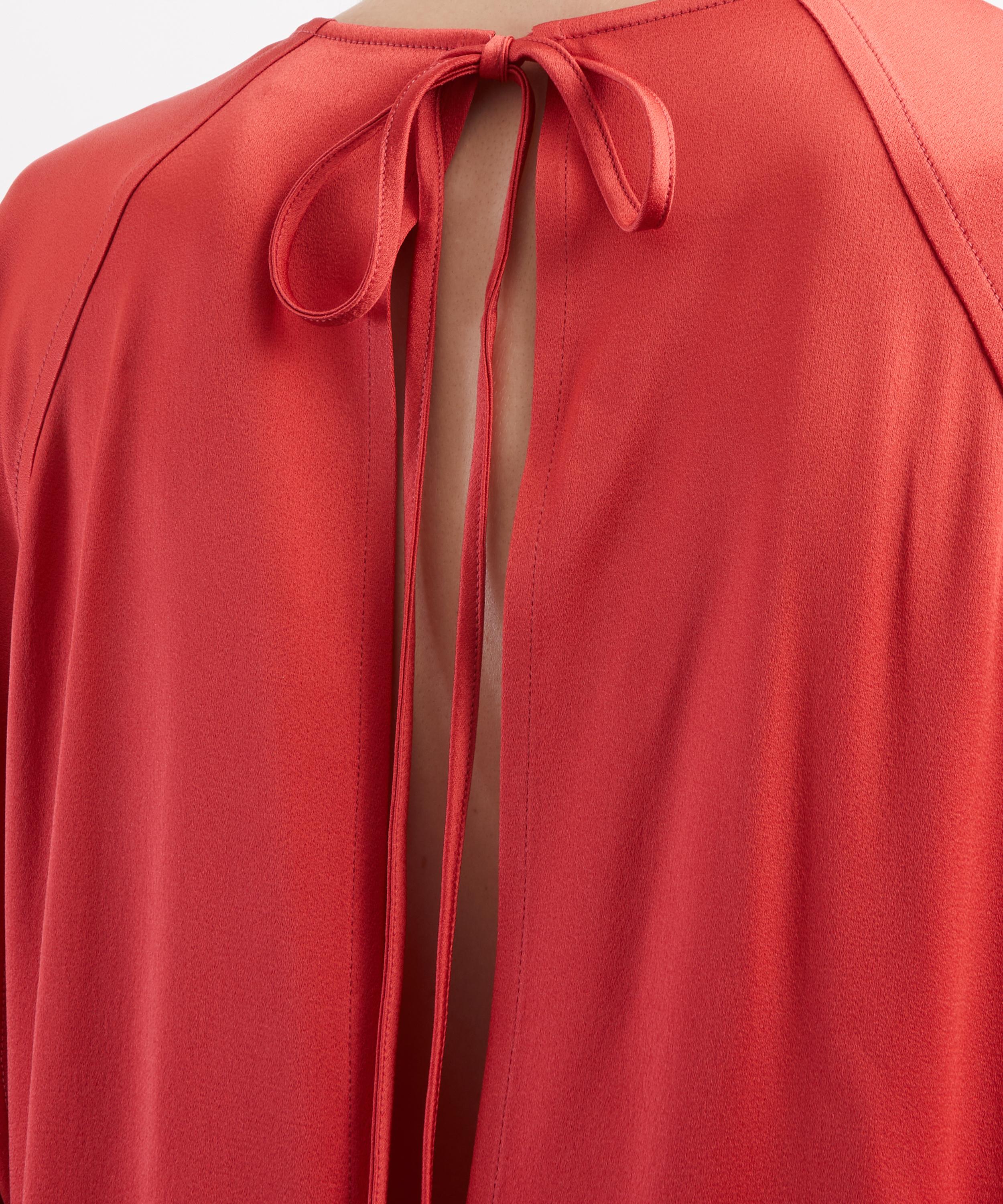 Stella McCartney - Red Handkerchief Sleeve Satin Dress image number 4