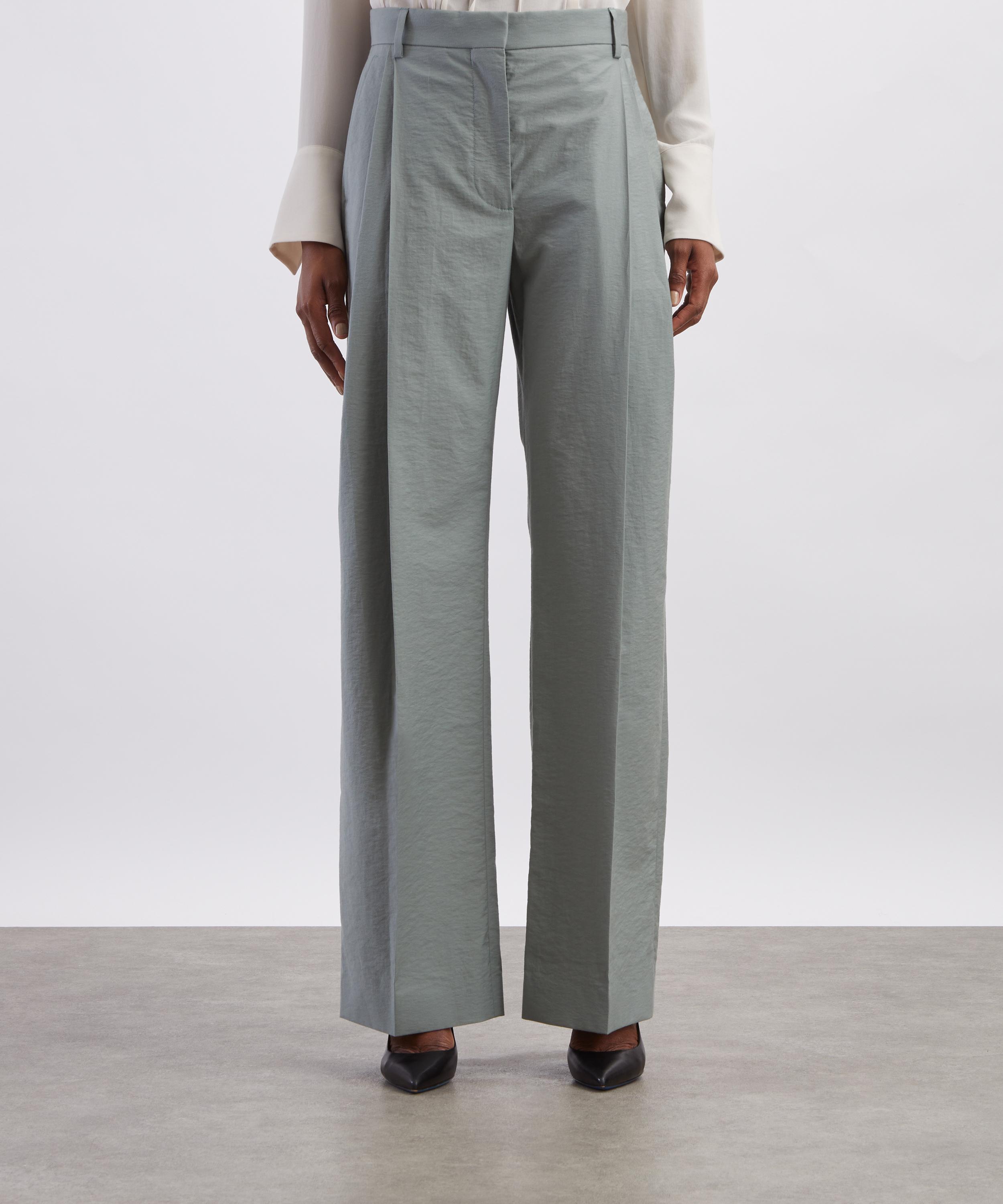 Stella McCartney - Steel Pleated Straight-Leg Trousers image number 2