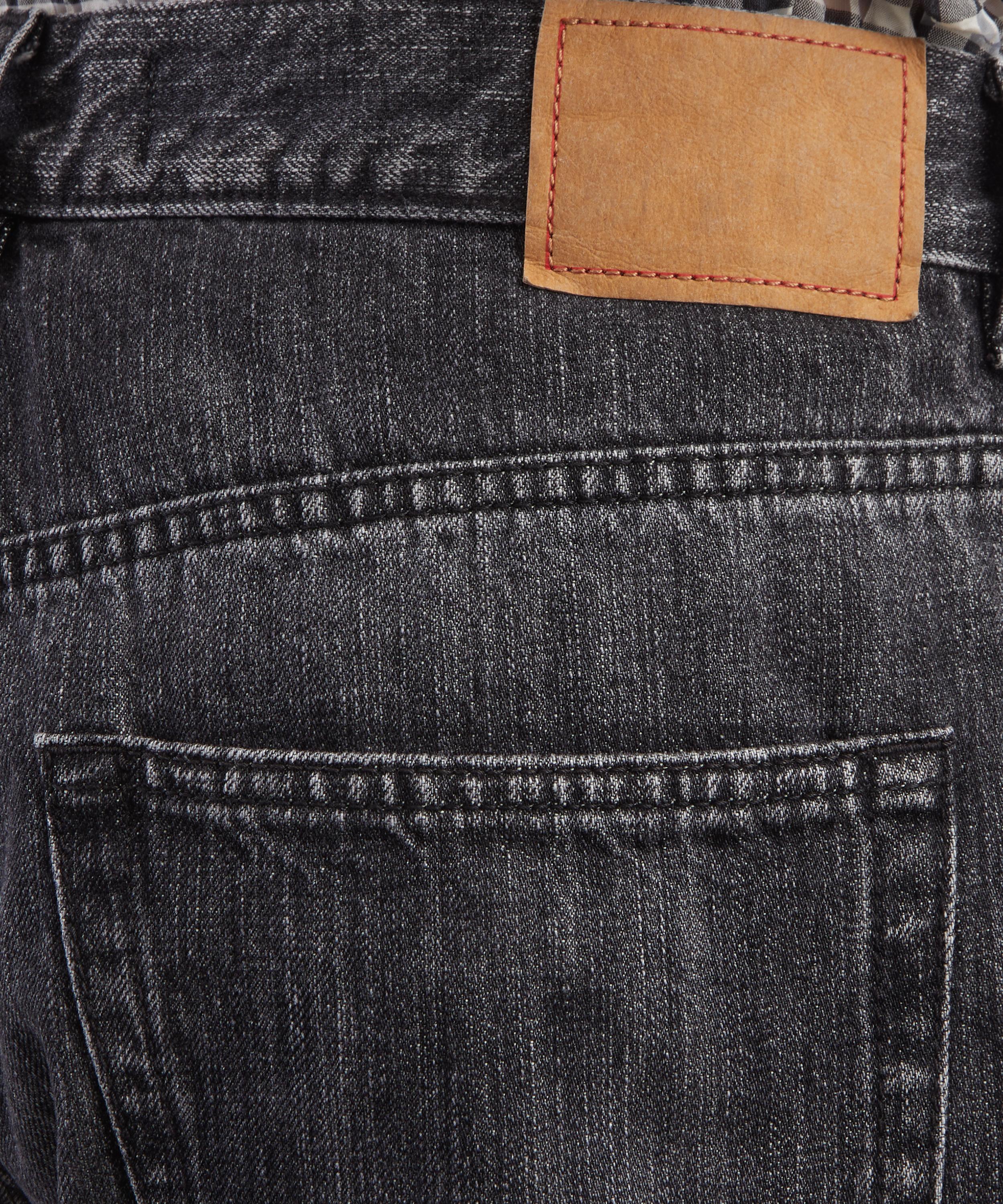 JEANERICA - Vega Wide Straight-Leg Jeans in Black Righe image number 4