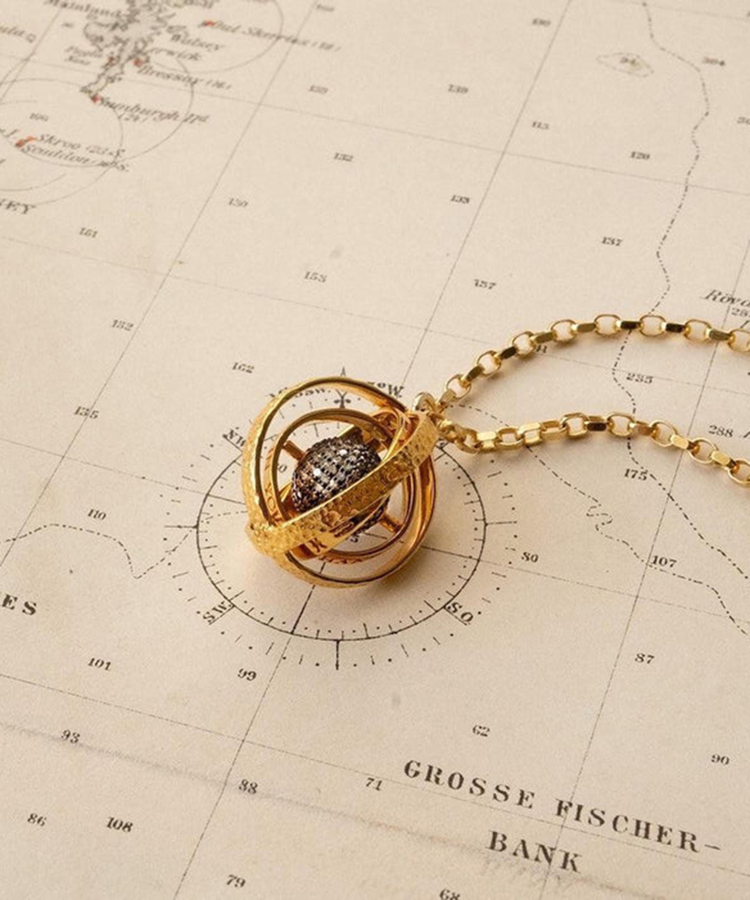 Kirstie Le Marque - Gold-Plated Diamond Orb Pendant Necklace image number 2