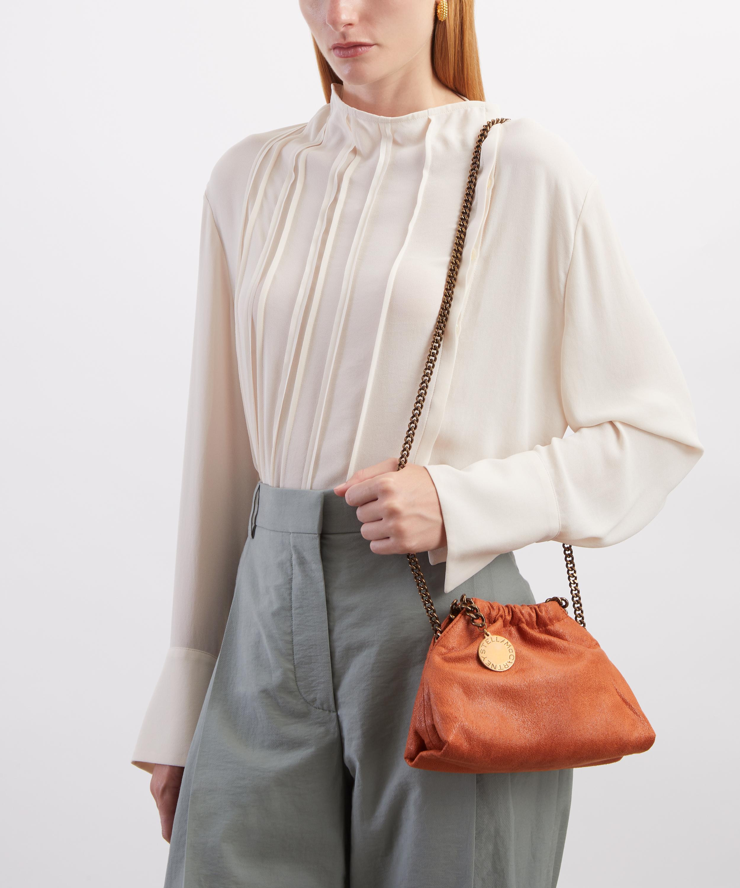 Stella McCartney - Falabella Mini Tangerine Drawstring Bag image number 6