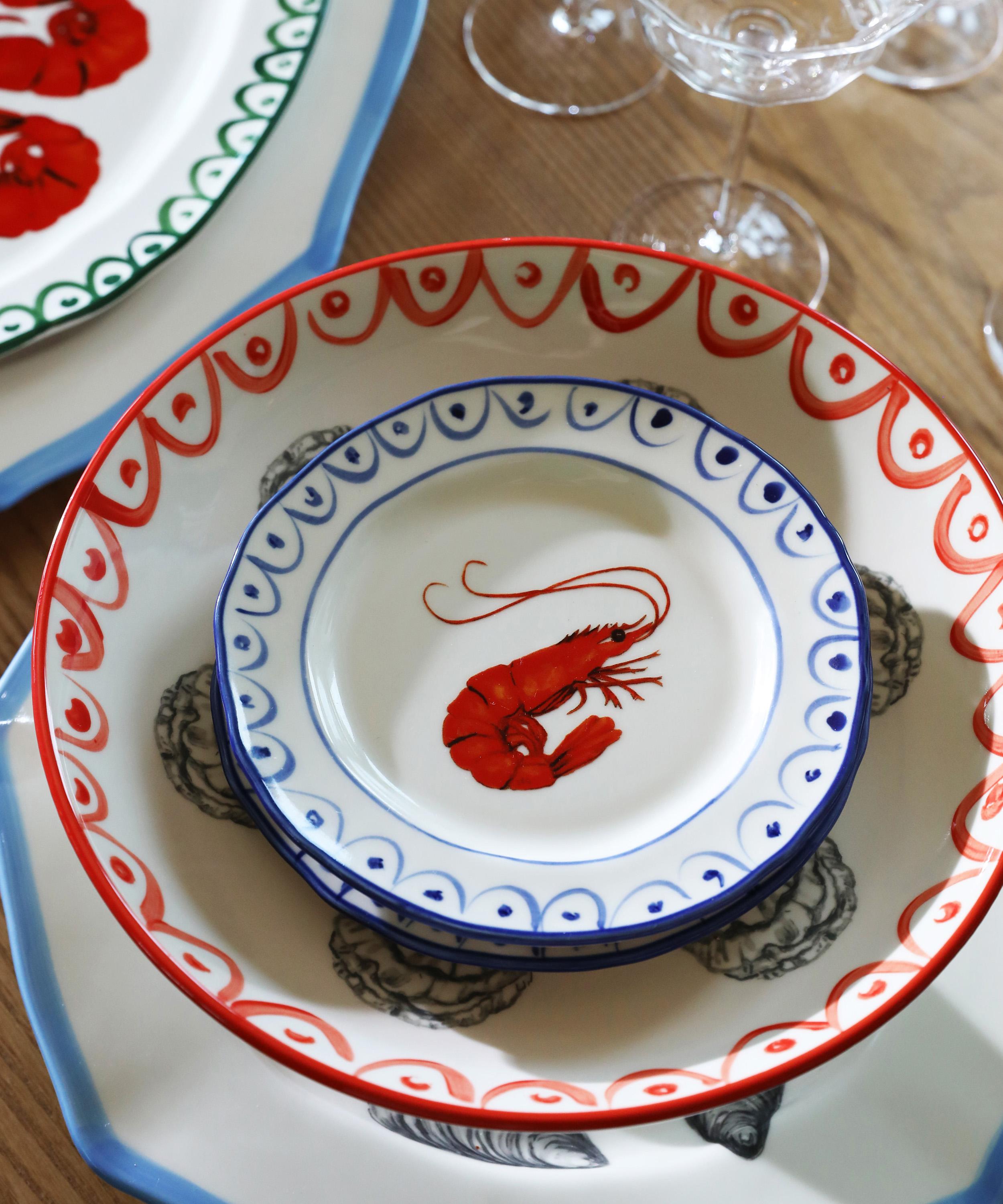 &Klevering - Sir&eacute;ne Crevette Plates Set of Two image number 1