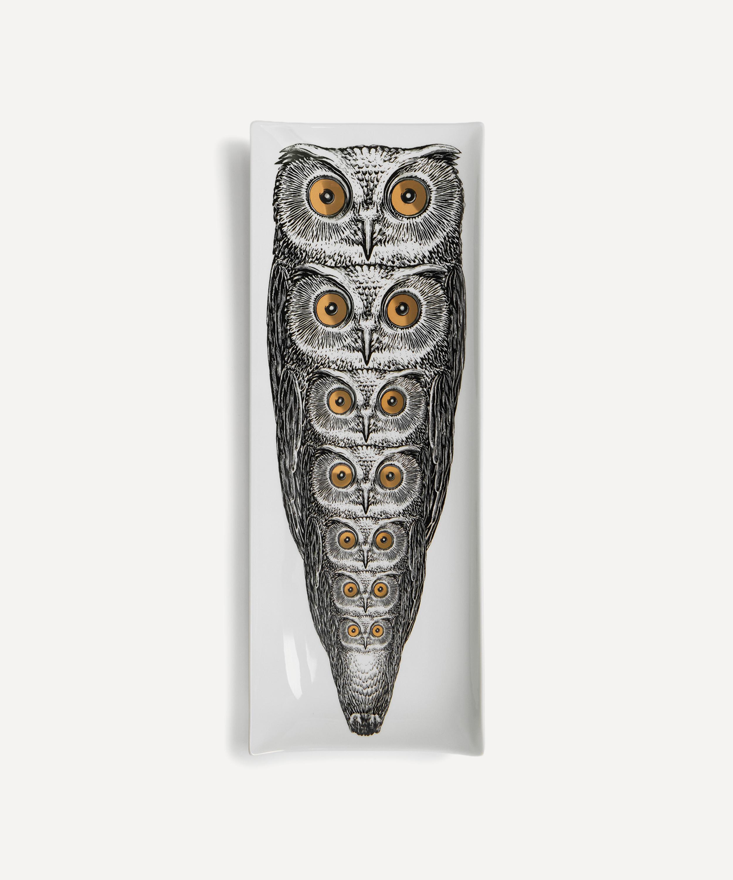 Fornasetti - Civette Rectangular Tray image number 0