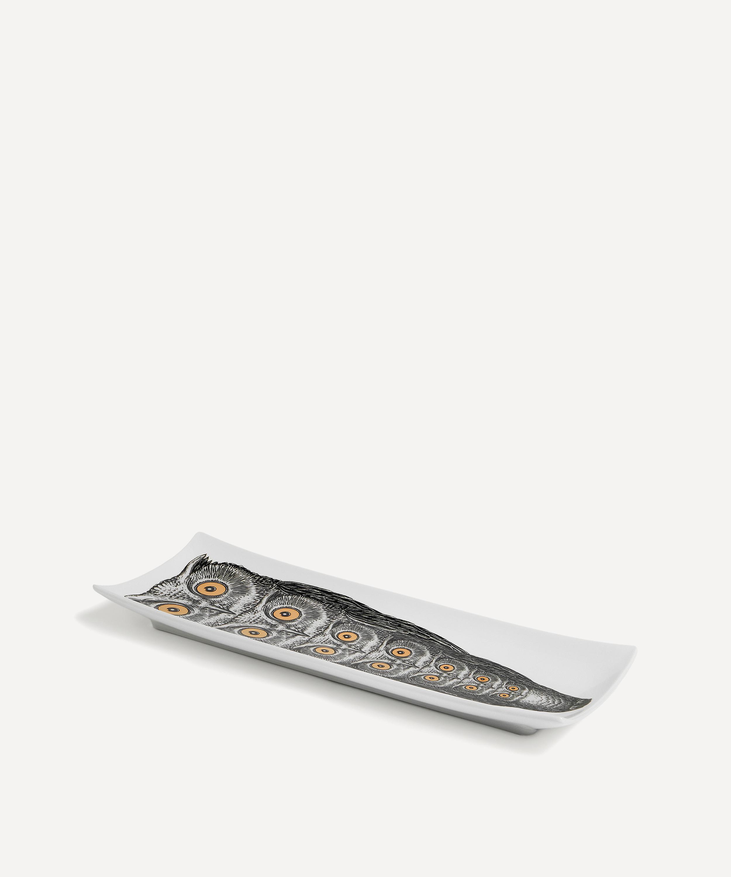 Fornasetti - Civette Rectangular Tray image number 1