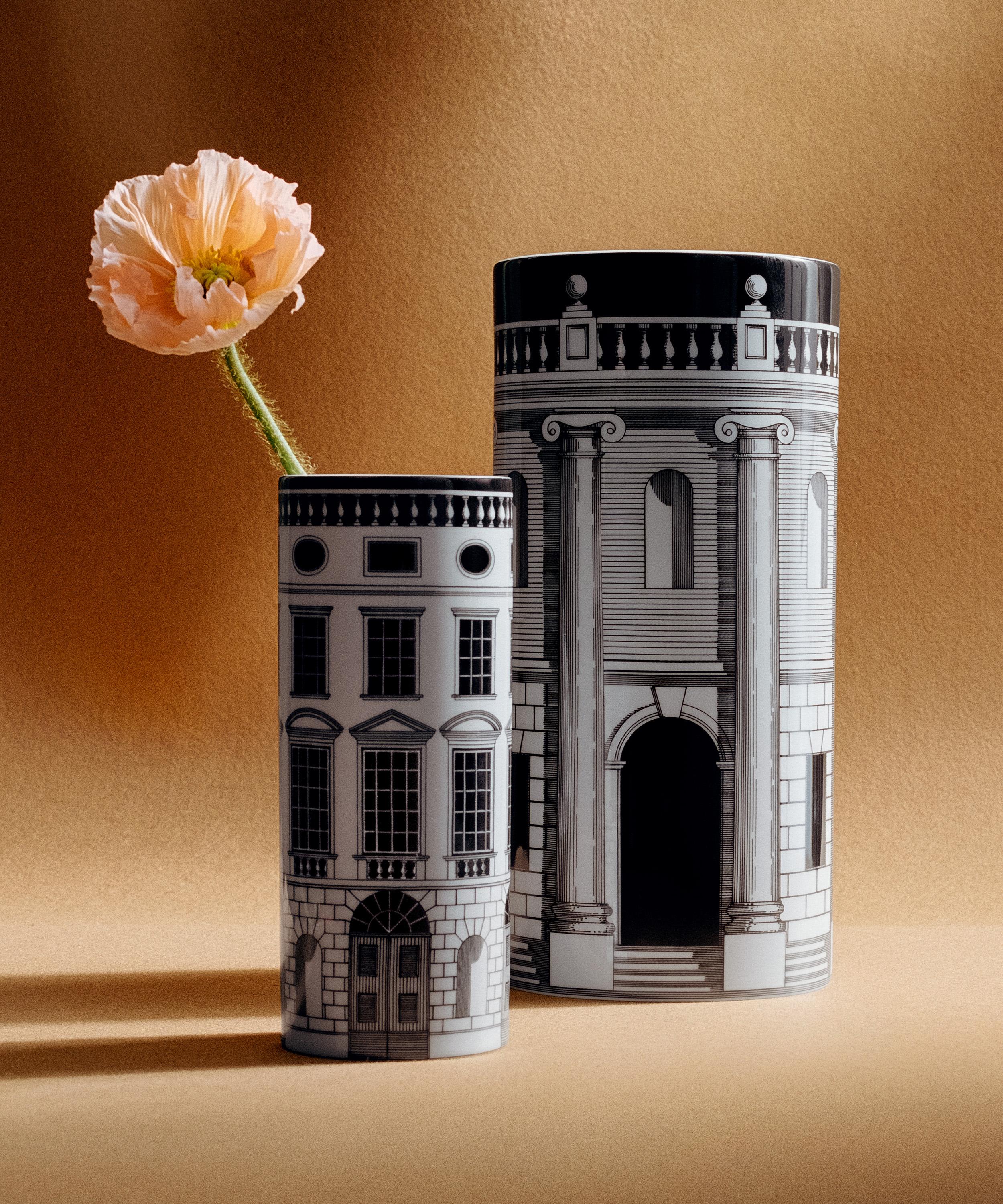 Fornasetti - Architettura Small Cylindrical Vase image number 3