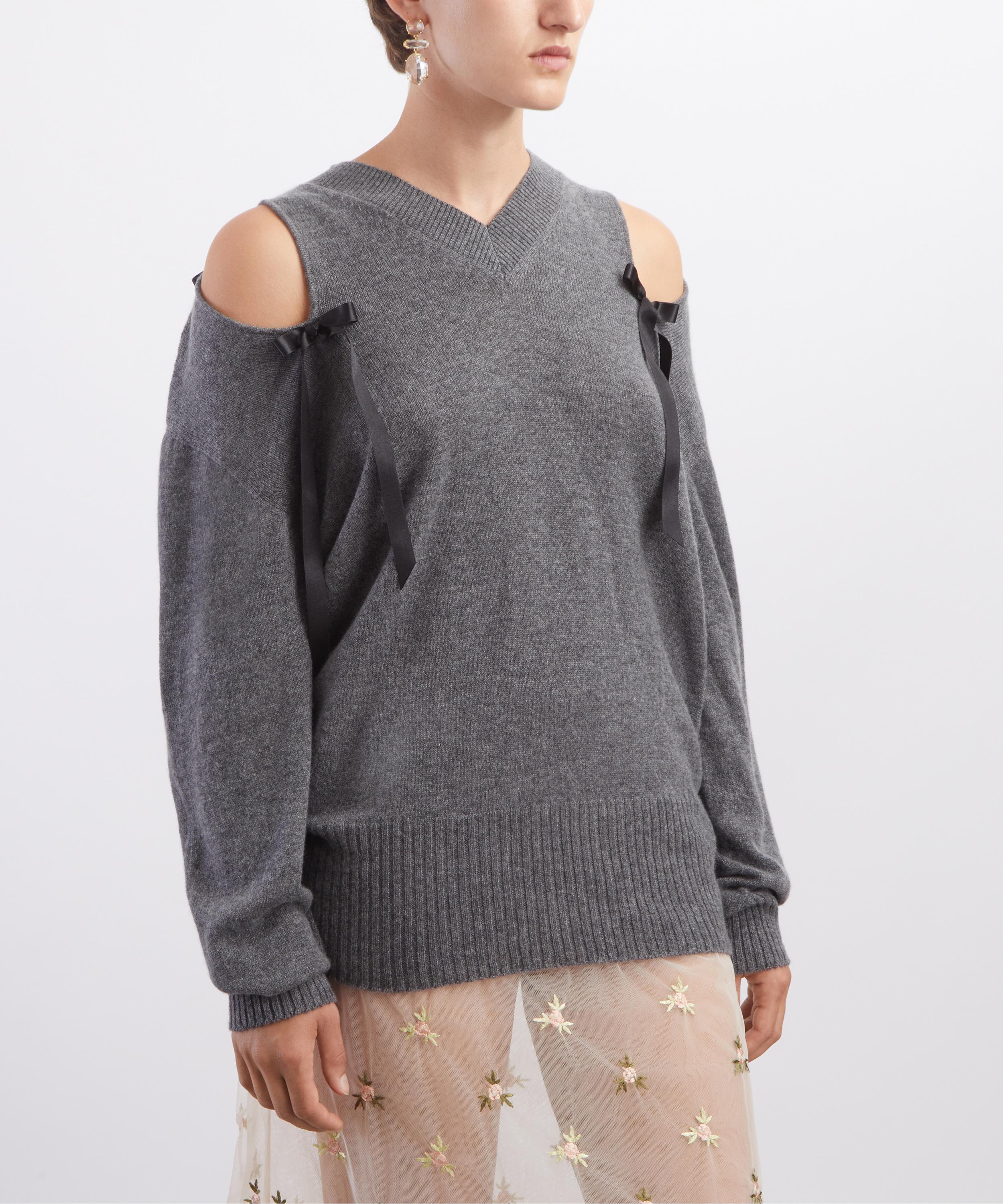 Simone Rocha - Cashmere Cut-out Bow Jumper image number 2