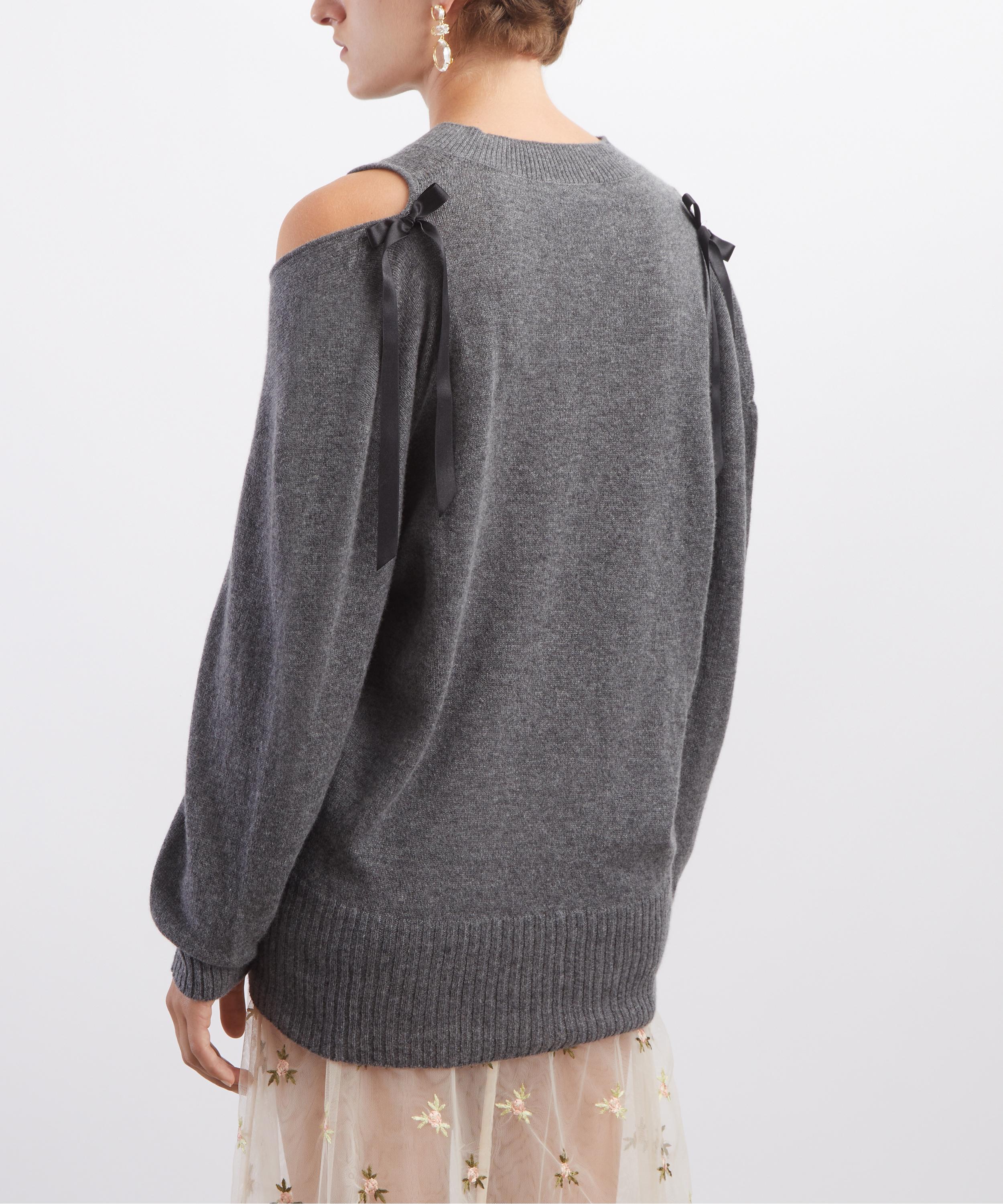 Simone Rocha - Cashmere Cut-out Bow Jumper image number 3