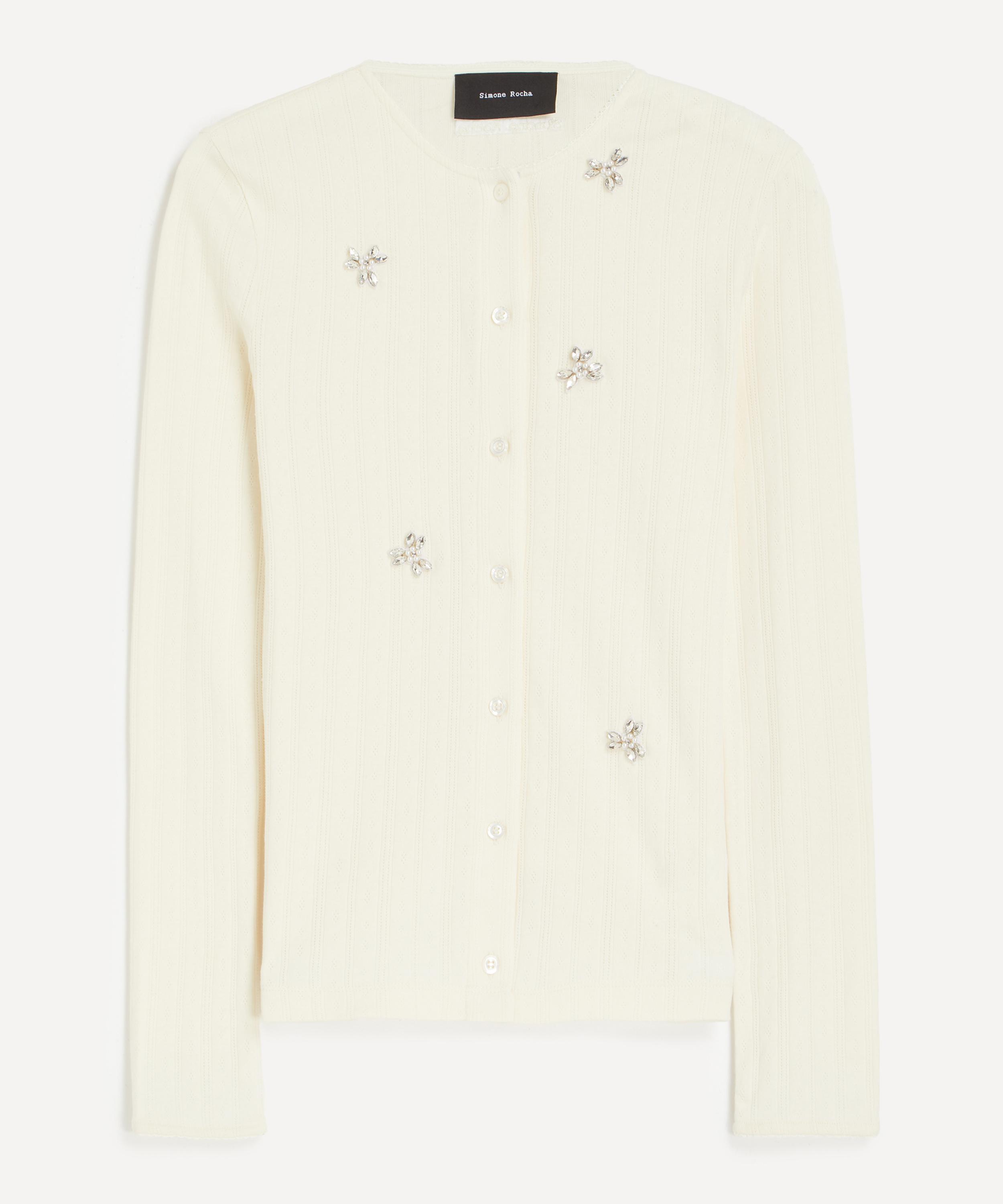 Simone Rocha - Pointelle Embellished Cardigan image number 0