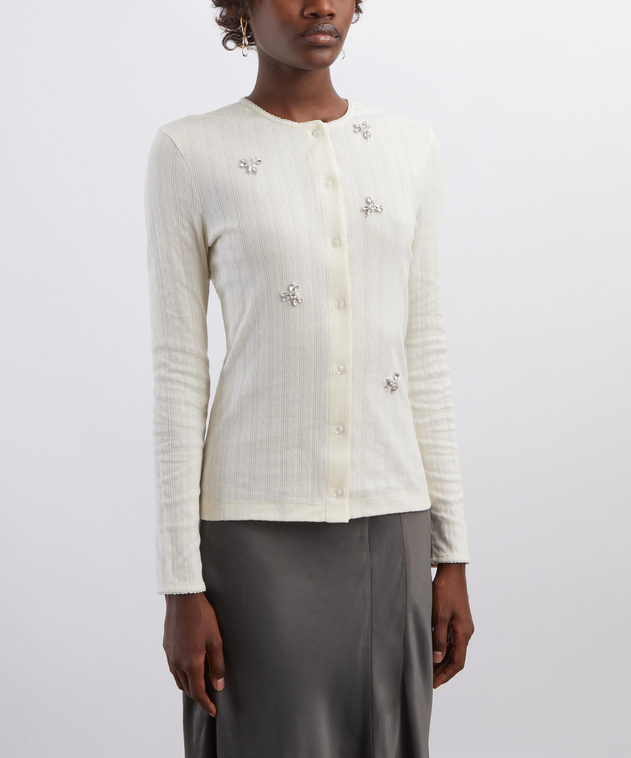 Simone Rocha - Pointelle Embellished Cardigan image number 2