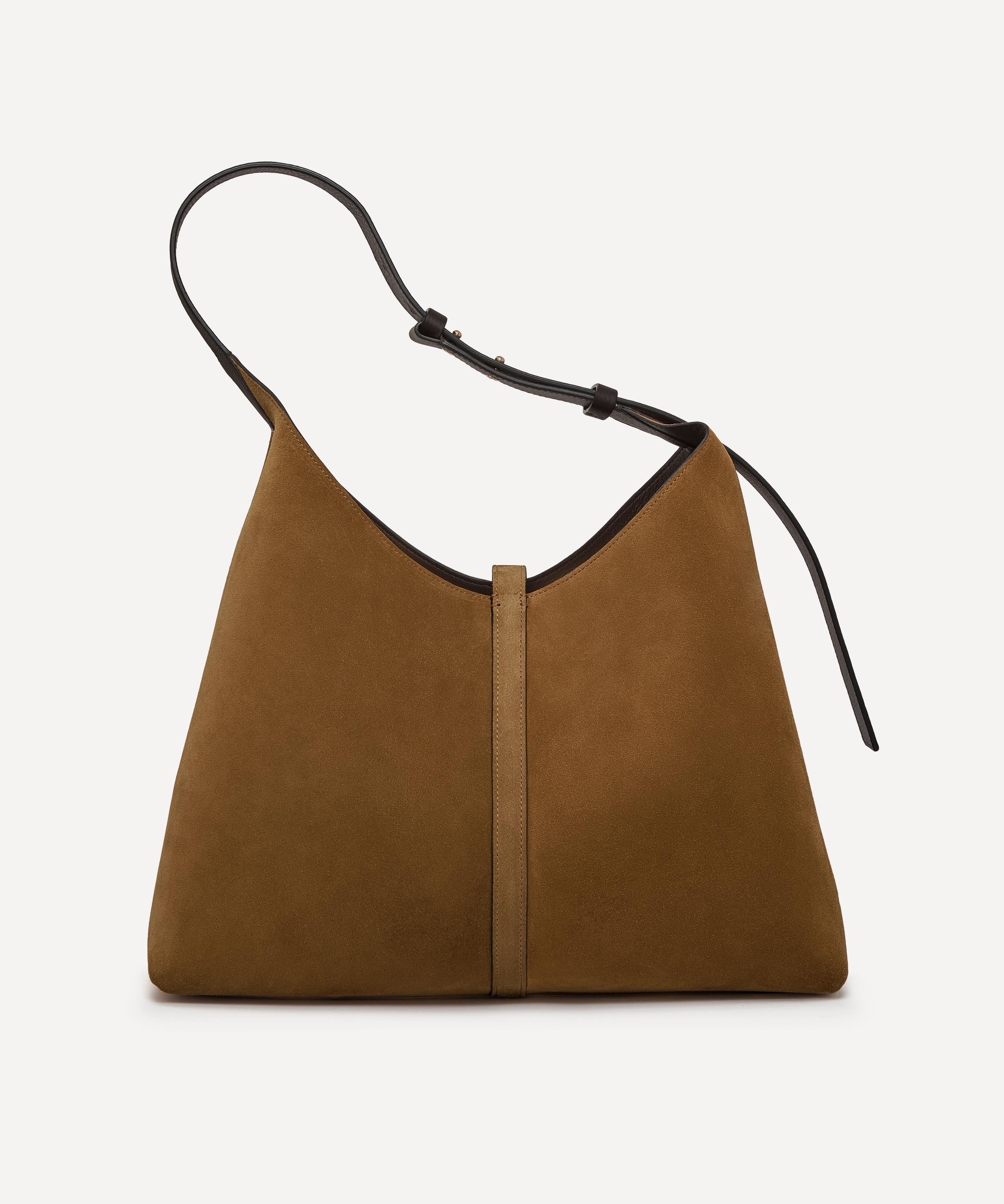Strathberry - Kite Hobo Maxi Toffee Suede Shoulder Bag image number 3