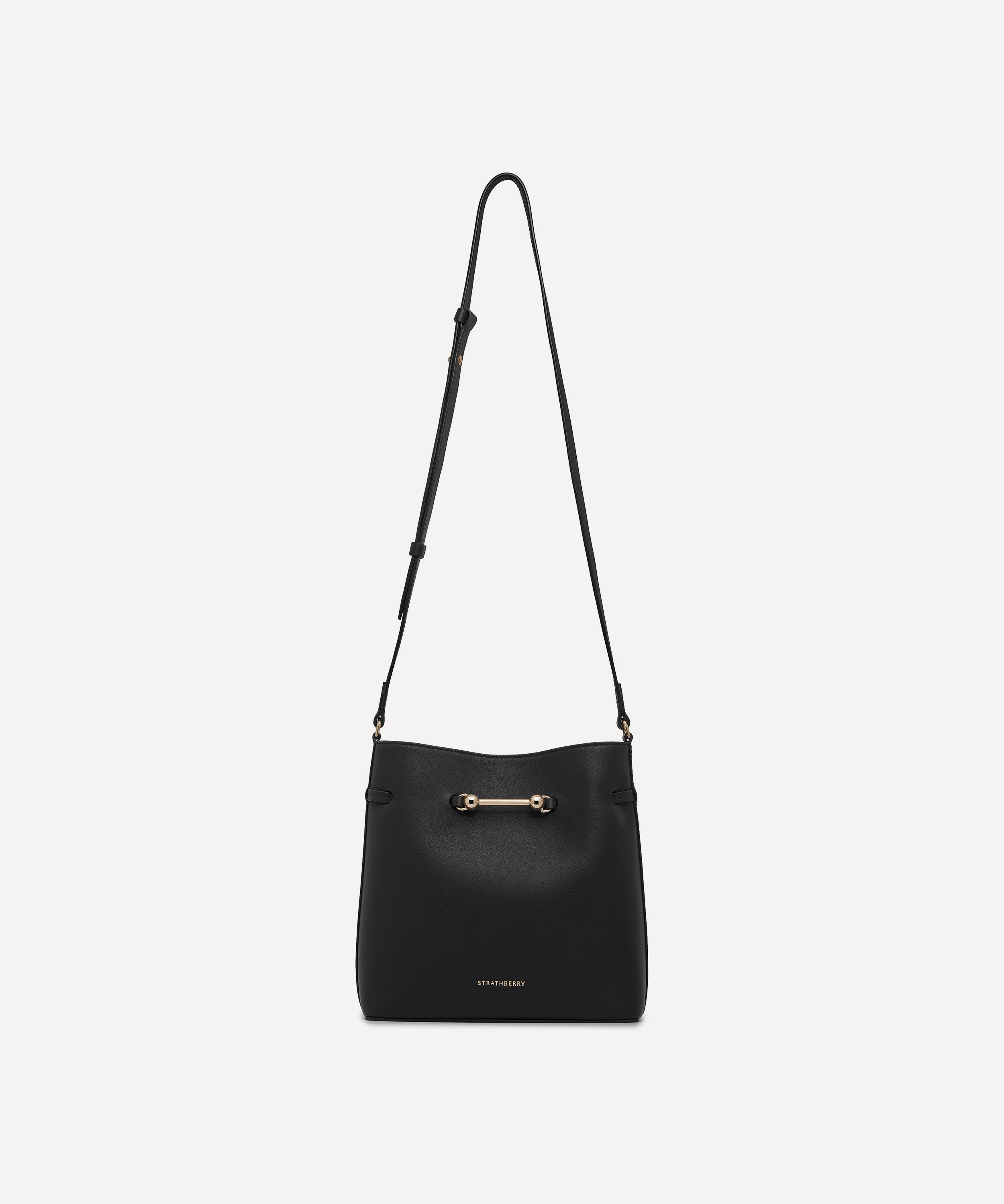 Strathberry - Corda Black Leather Bucket Bag