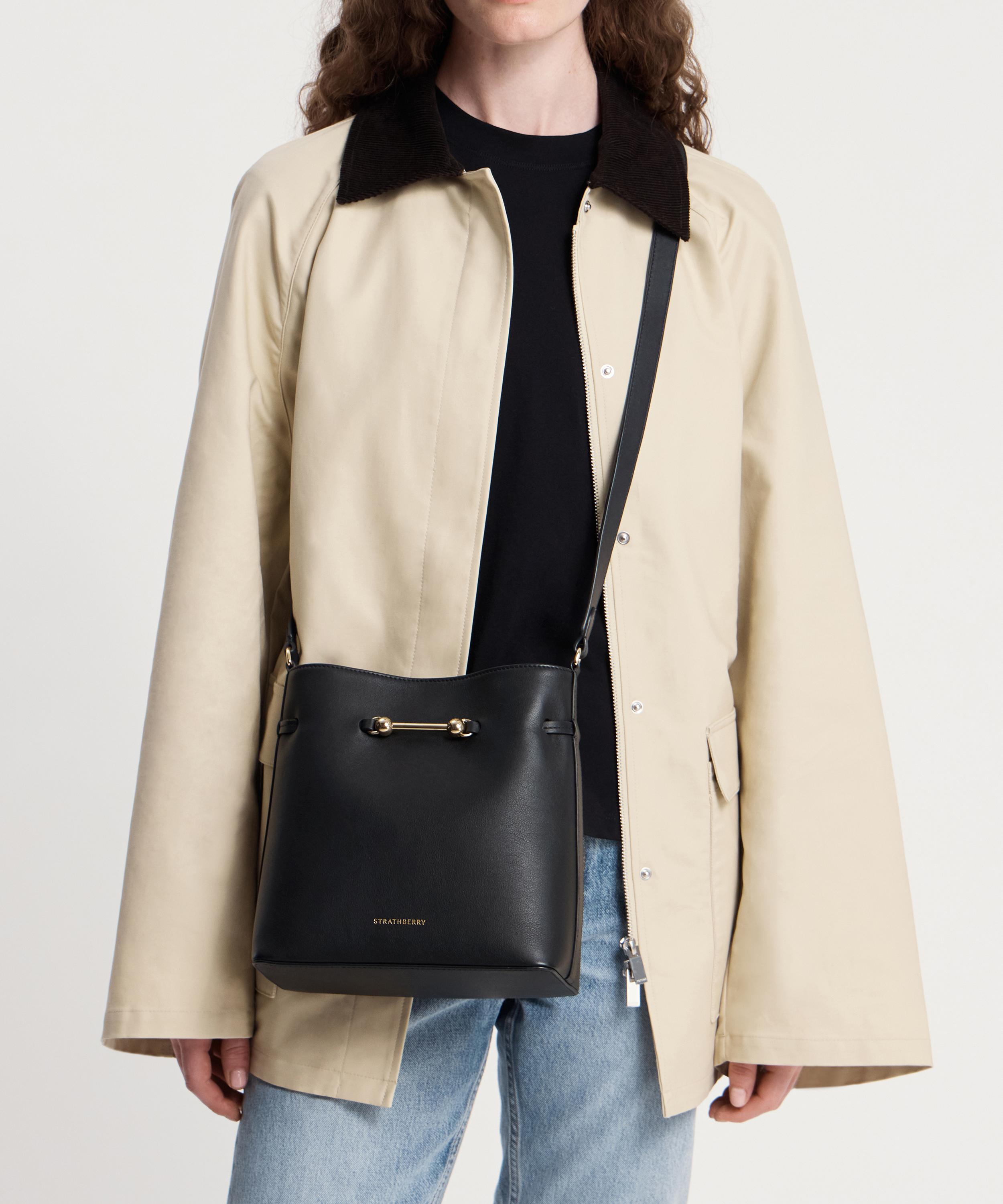 Strathberry - Corda Black Leather Bucket Bag image number 1