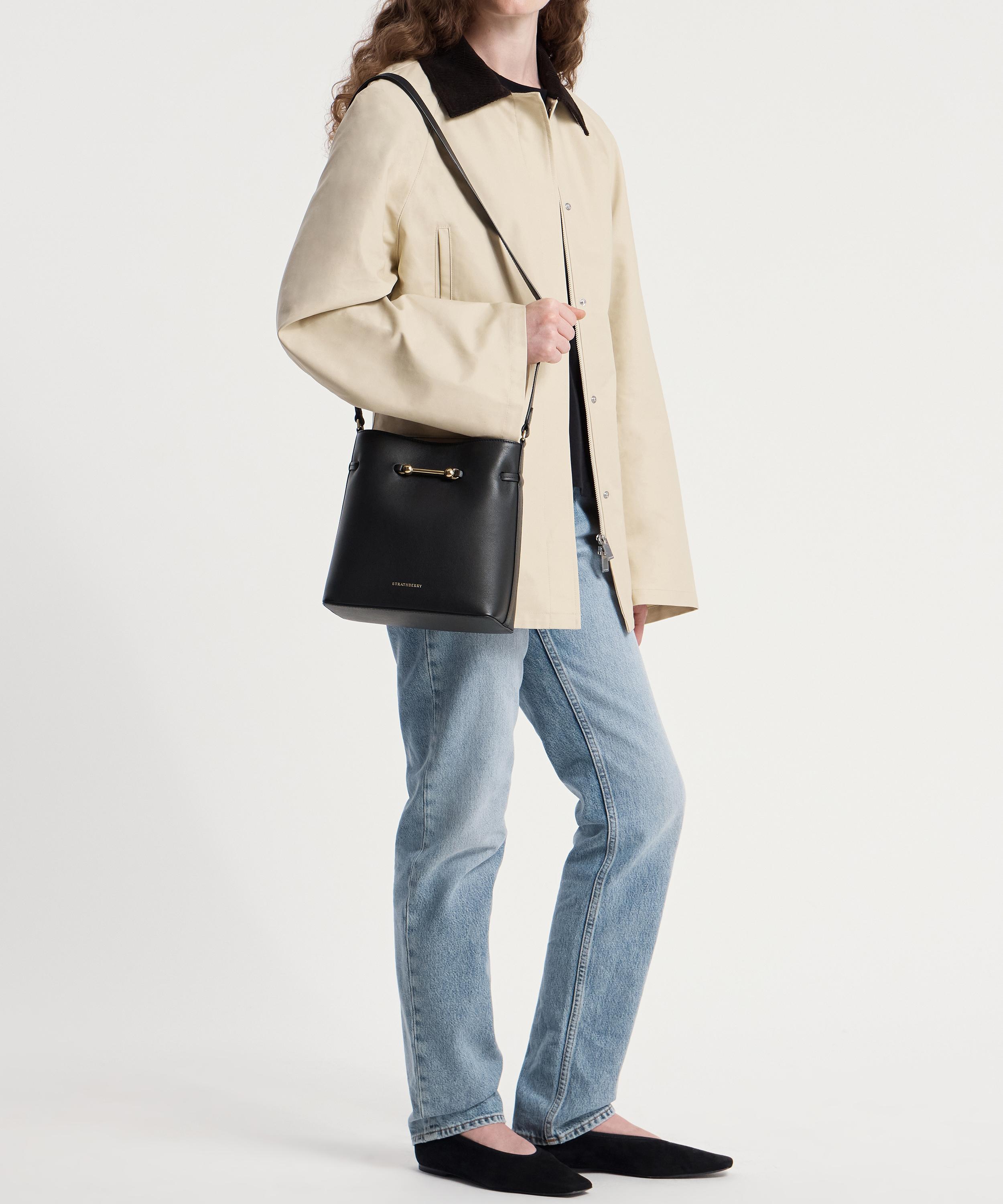 Strathberry - Corda Black Leather Bucket Bag image number 2