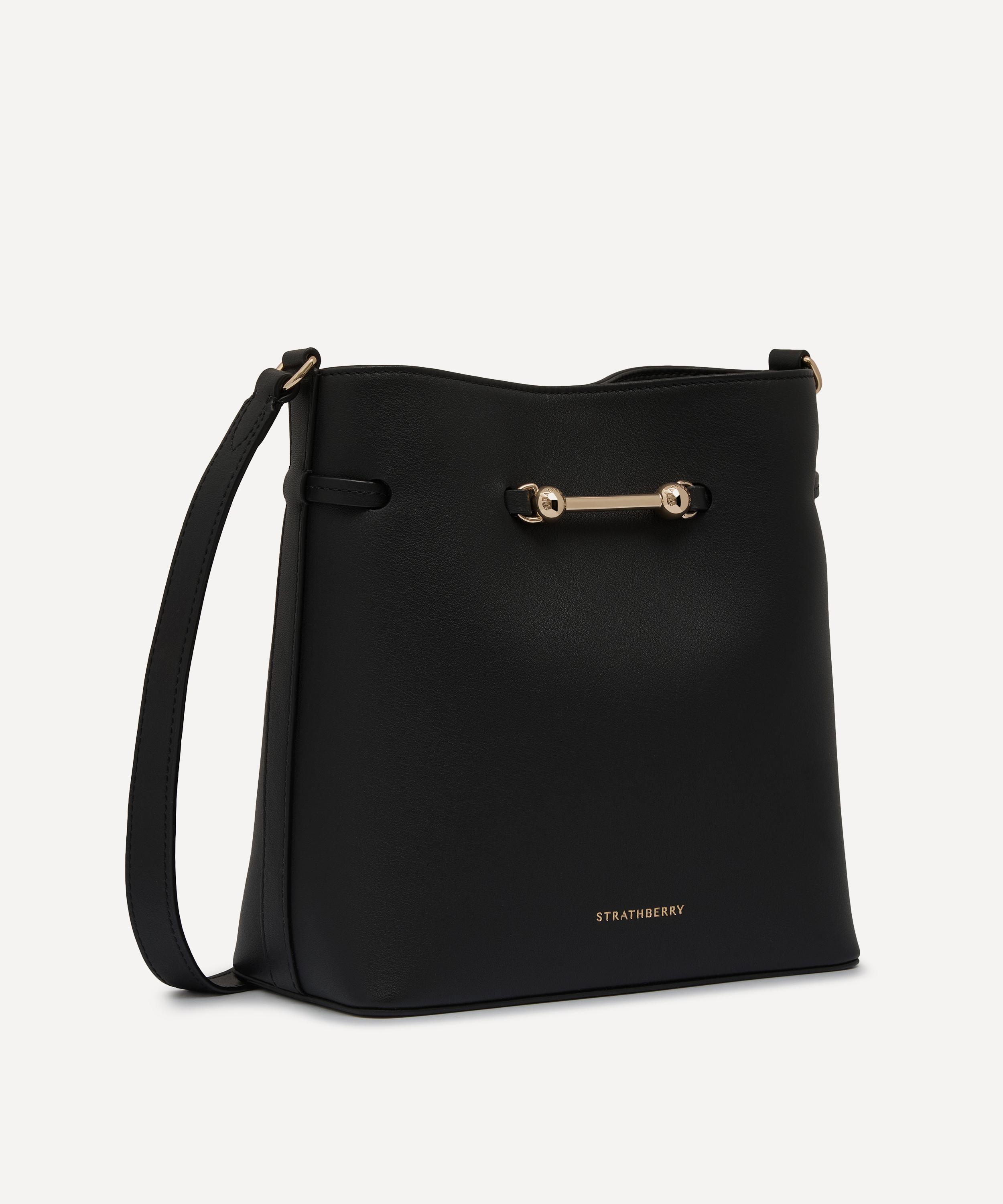 Strathberry - Corda Black Leather Bucket Bag image number 3