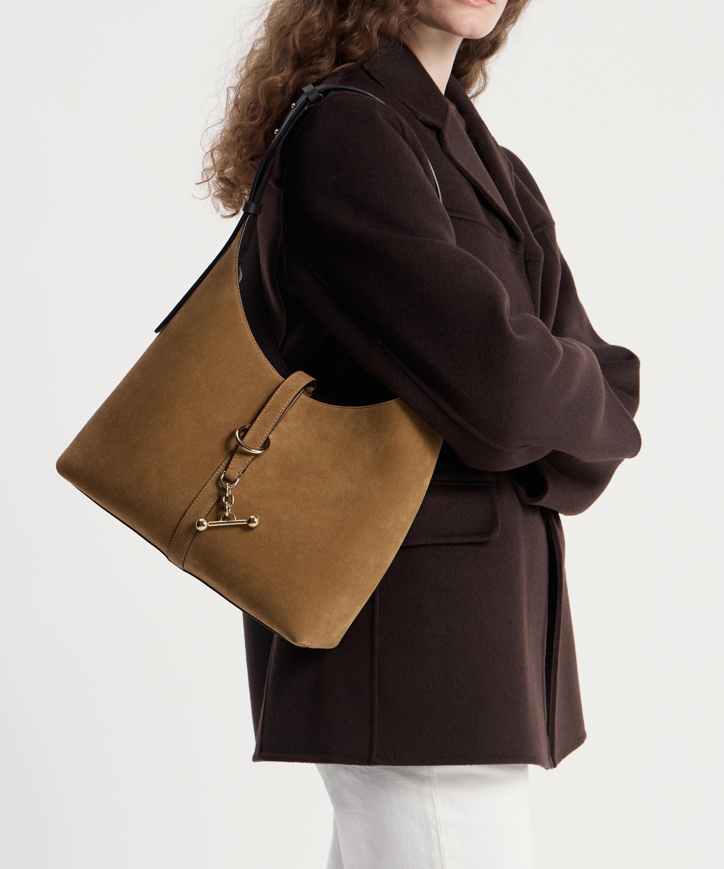 Strathberry - Kite Hobo Toffee Suede Shoulder Bag image number 2