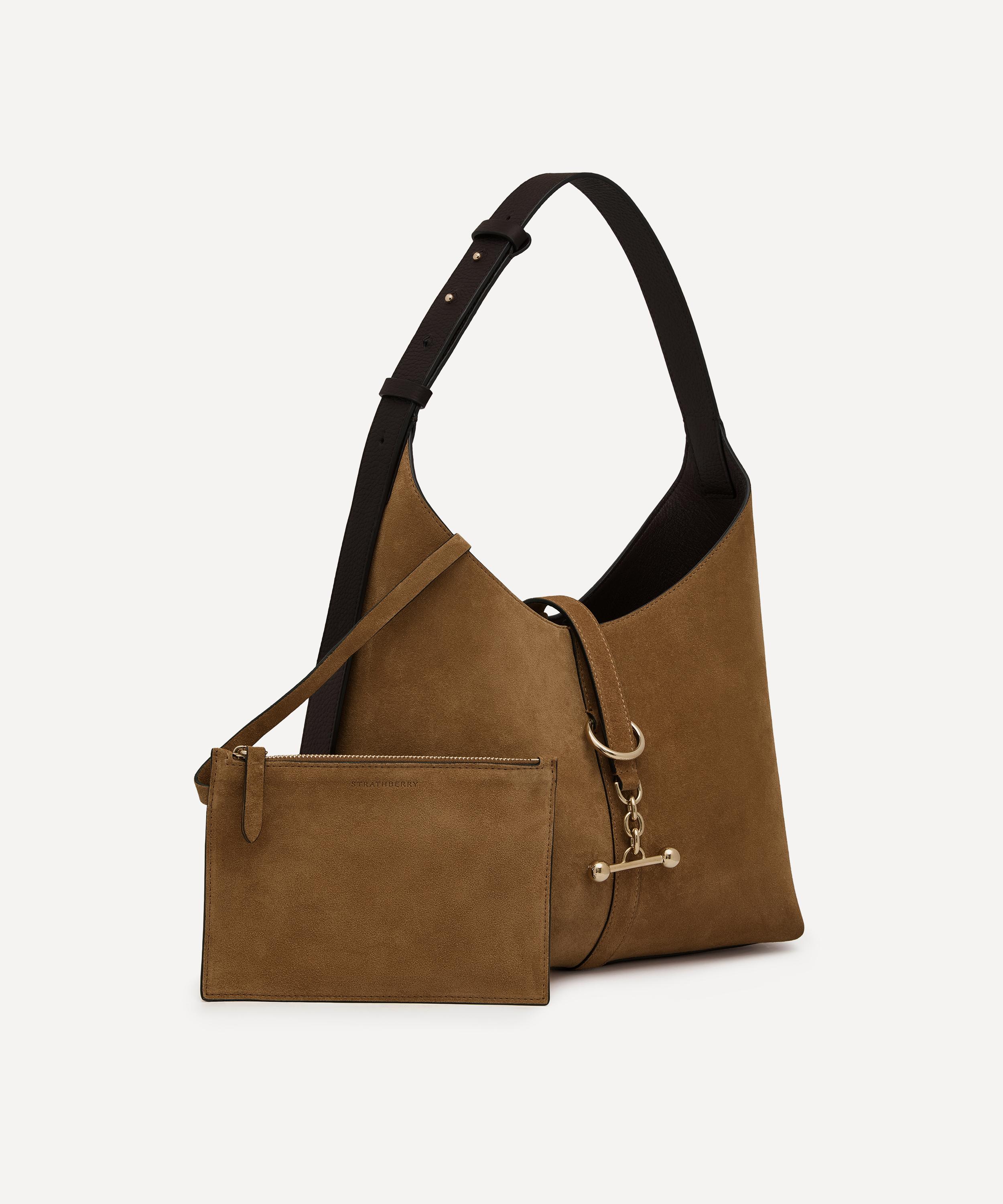 Strathberry - Kite Hobo Toffee Suede Shoulder Bag image number 6