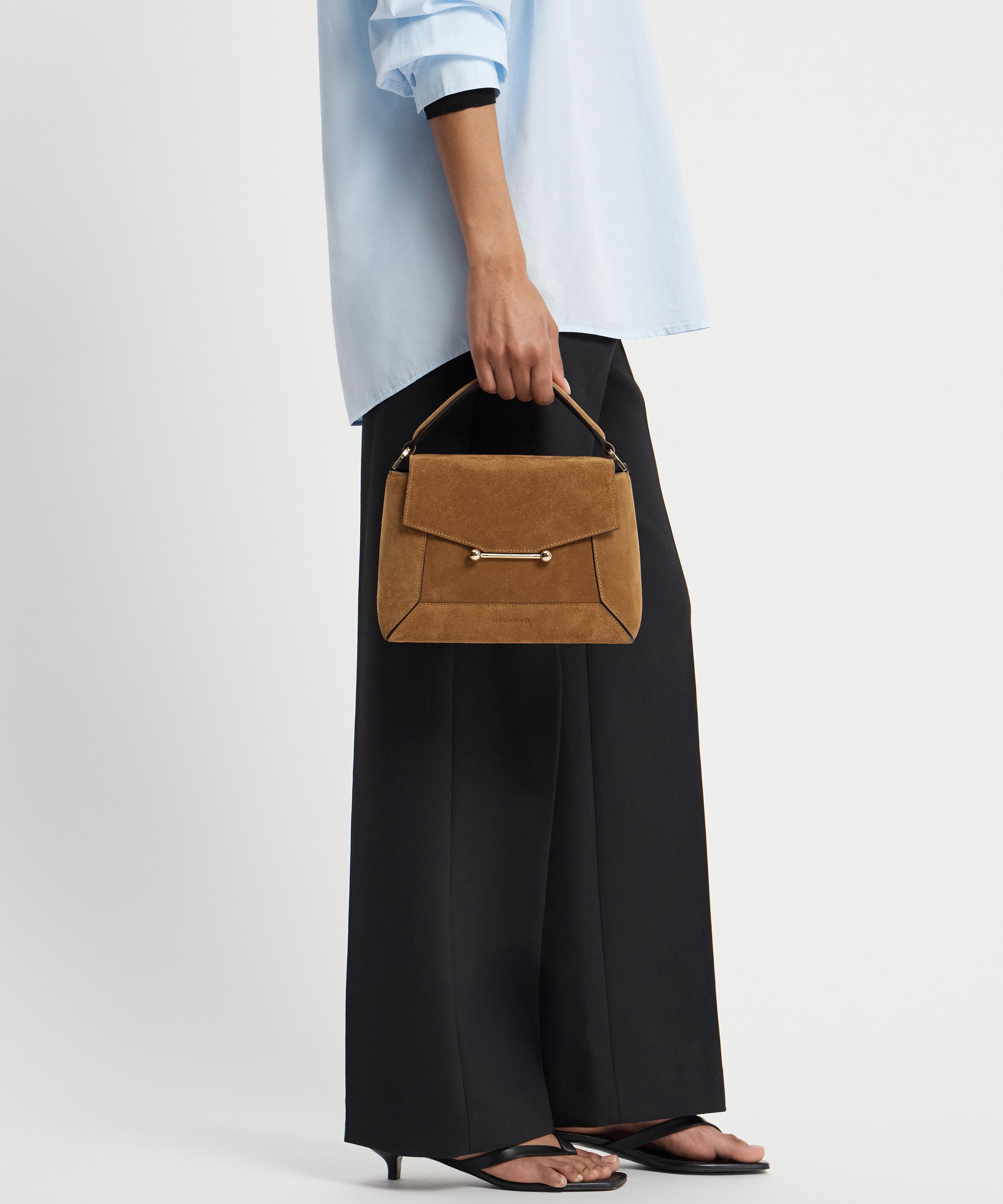 Strathberry - Mosaic Toffee Suede Top Handle Bag image number 1