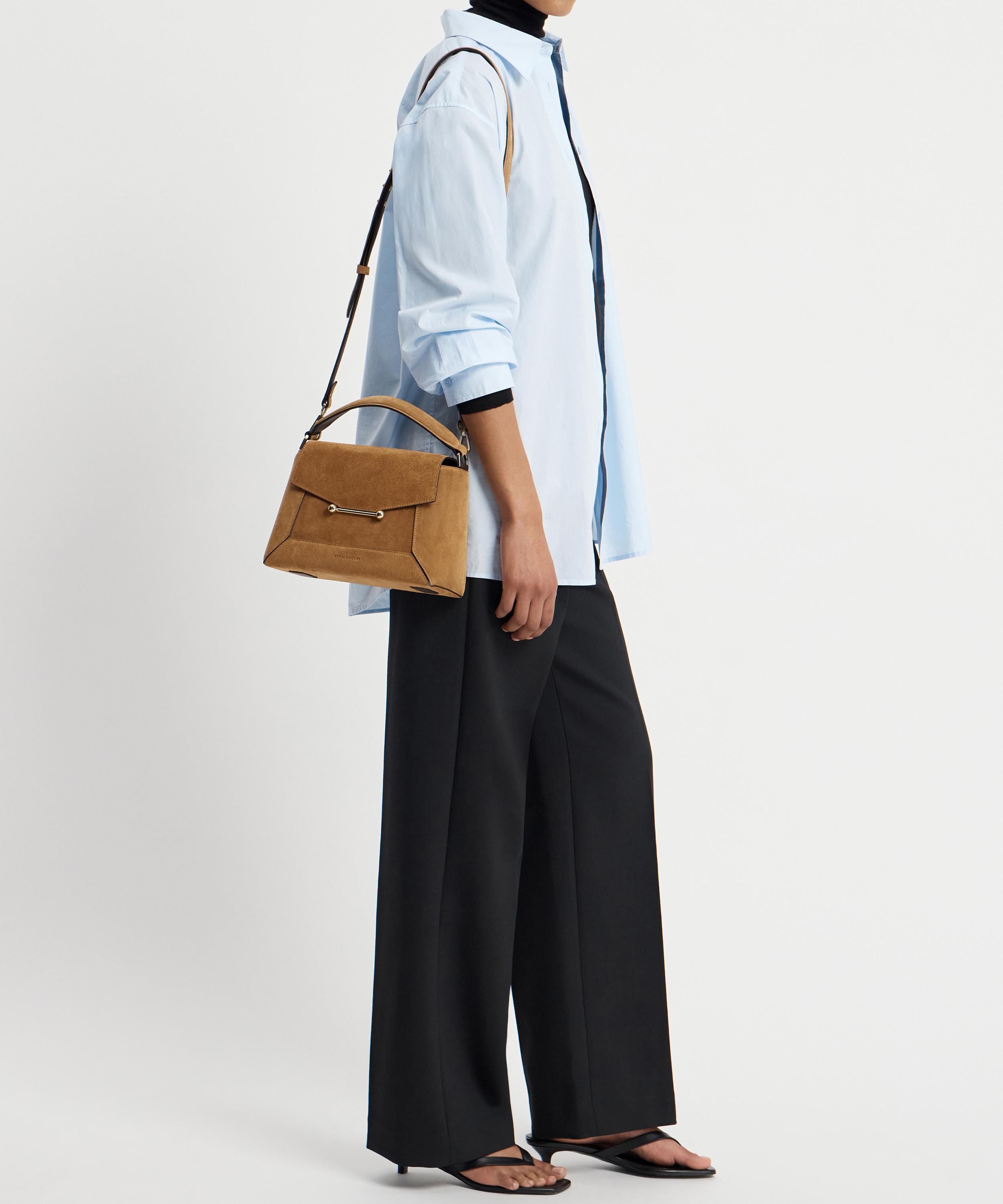 Strathberry - Mosaic Toffee Suede Top Handle Bag image number 2