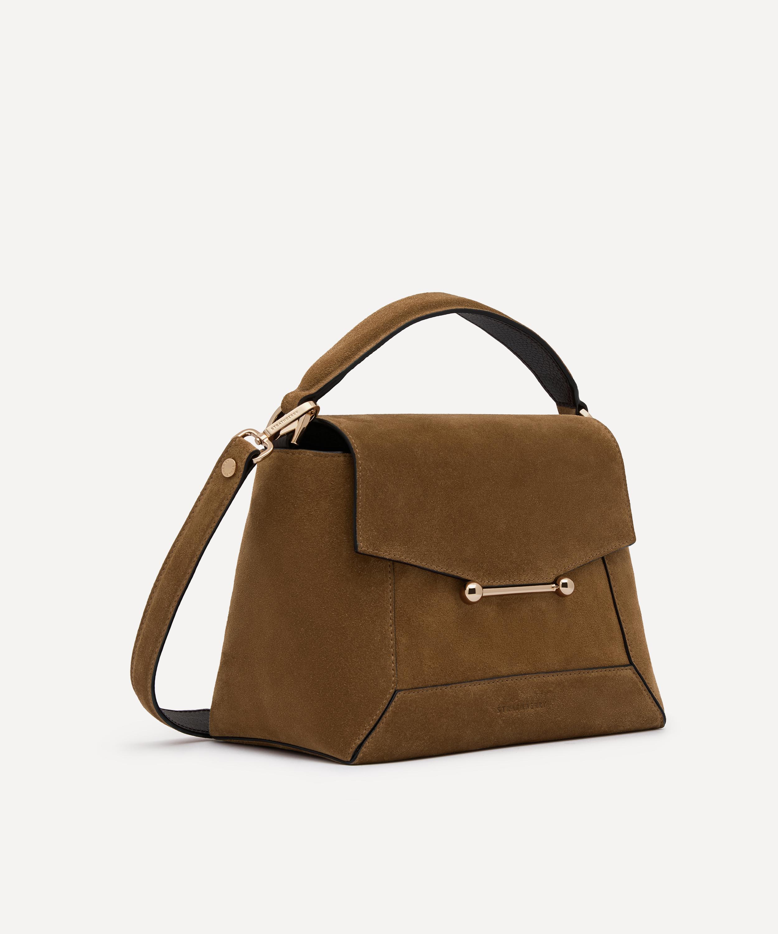 Strathberry - Mosaic Toffee Suede Top Handle Bag image number 5