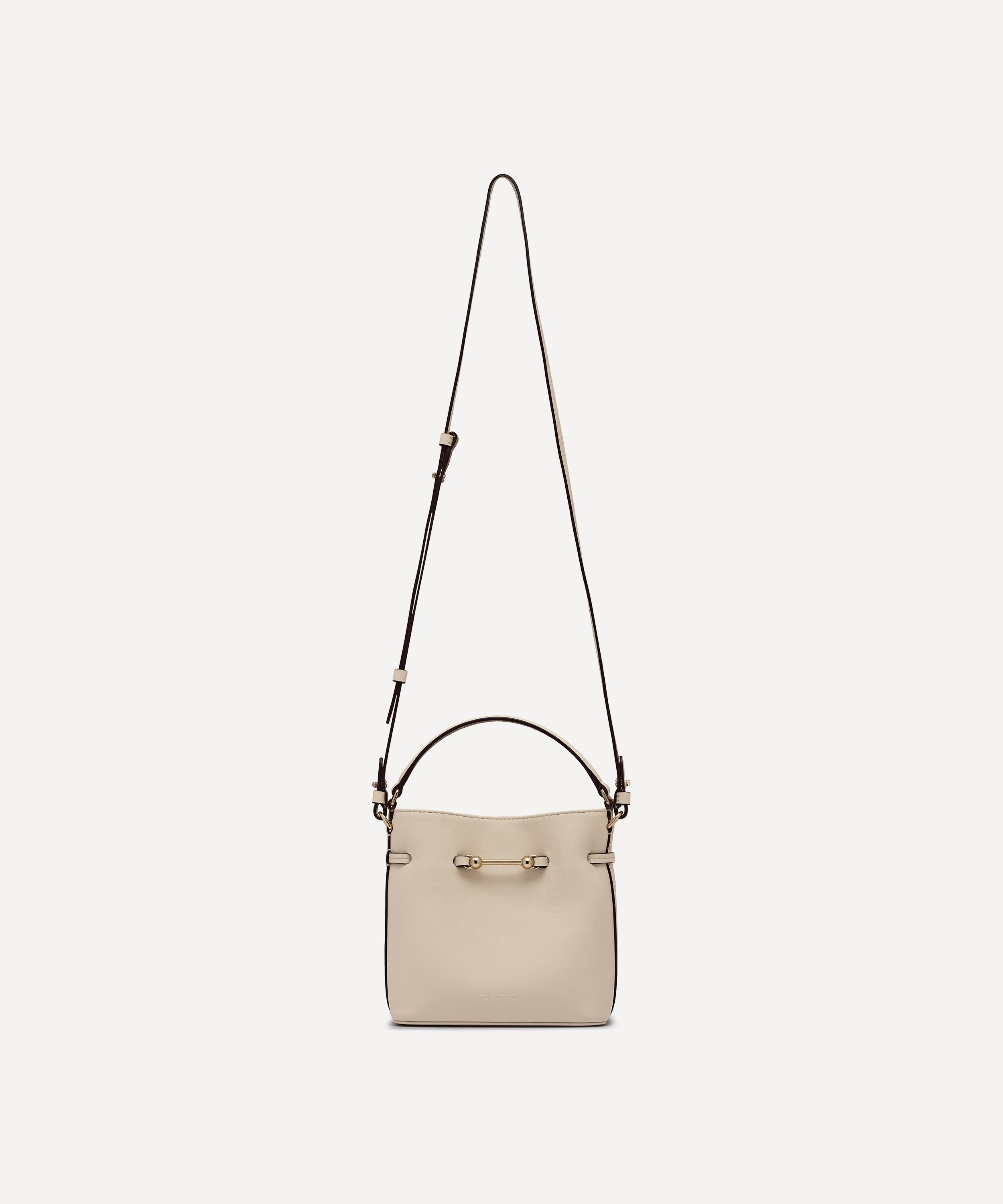 Strathberry - Corda Mini Oat Leather Bucket Bag
