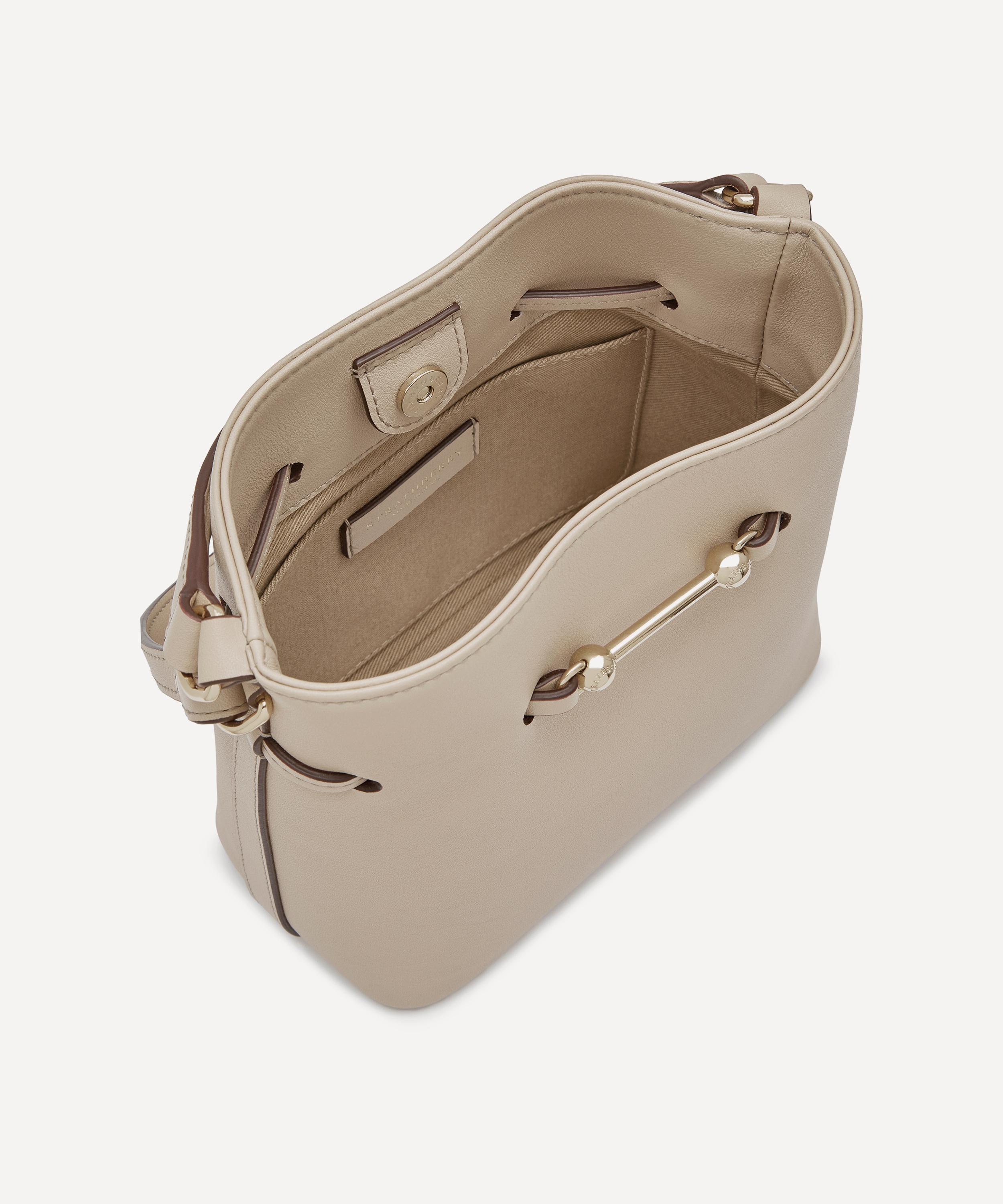 Strathberry - Corda Mini Oat Leather Bucket Bag image number 6