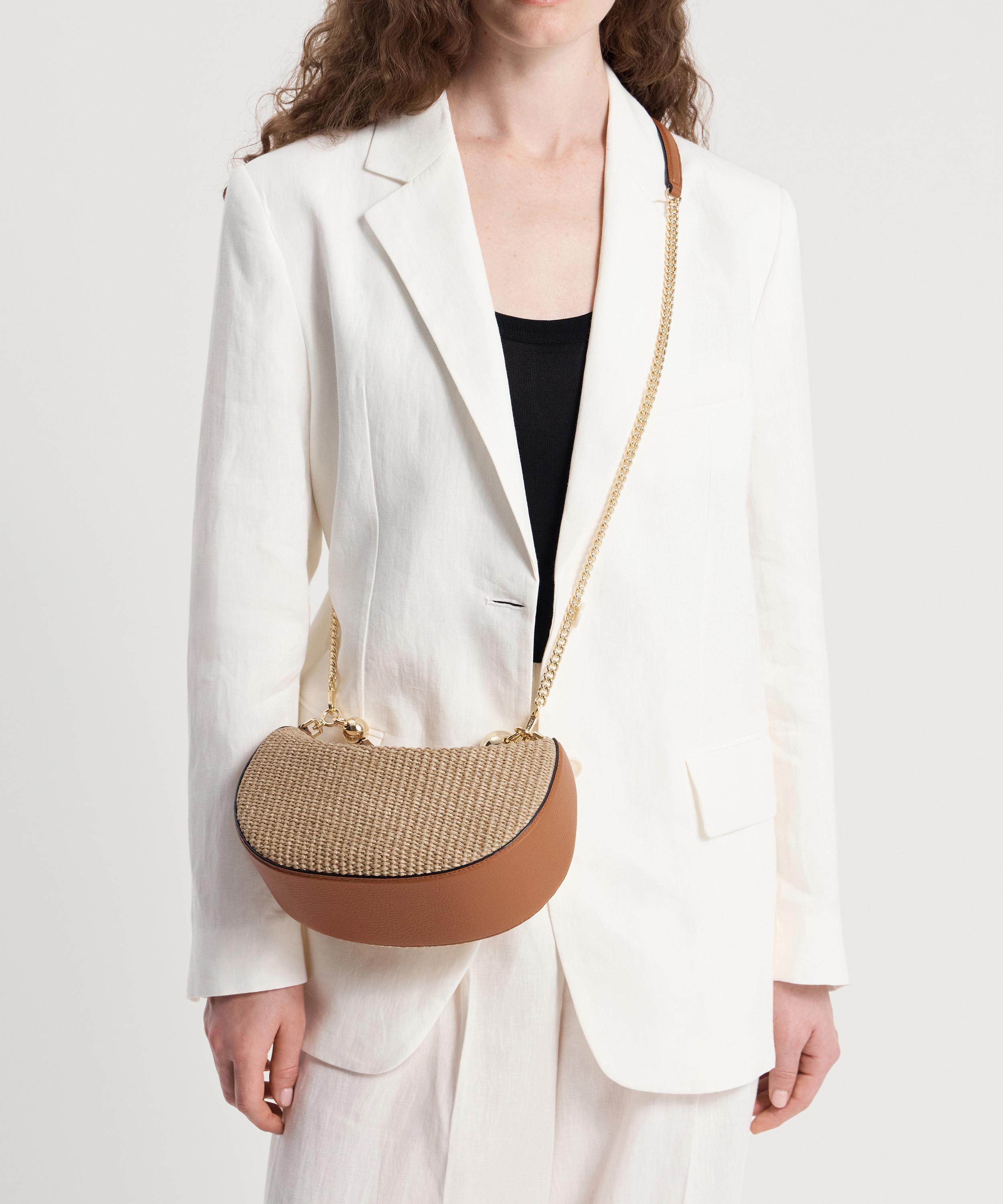 Strathberry - Crescent Moon Mini Raffia Top Handle Bag image number 2