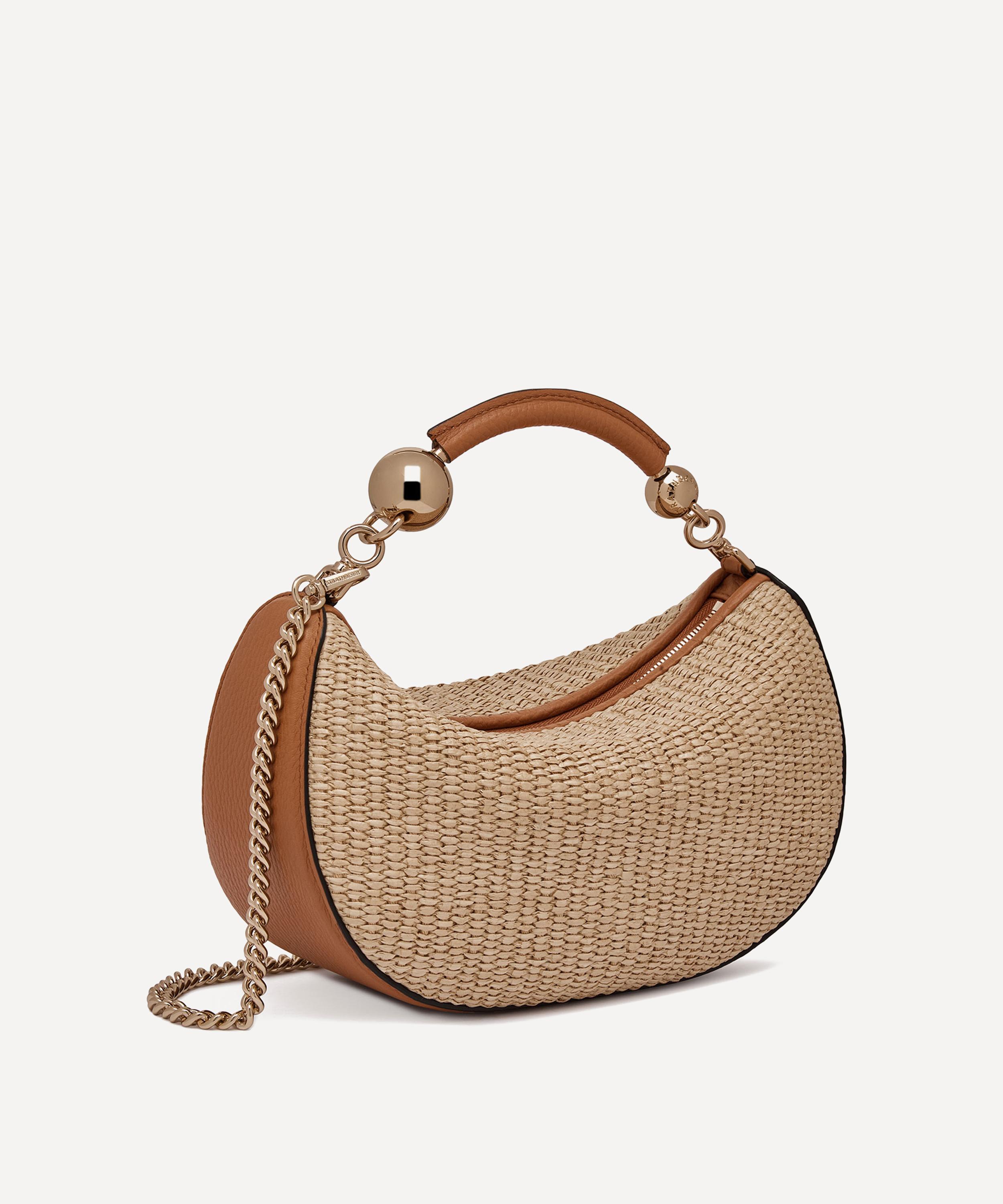 Strathberry - Crescent Moon Mini Raffia Top Handle Bag image number 4