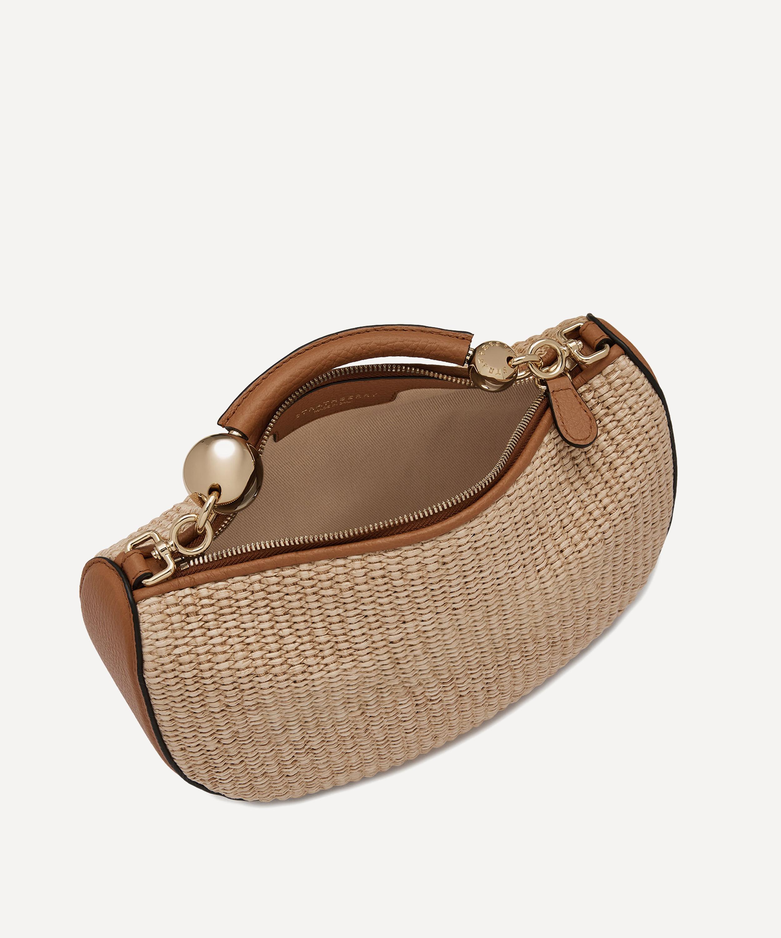 Strathberry - Crescent Moon Mini Raffia Top Handle Bag image number 6