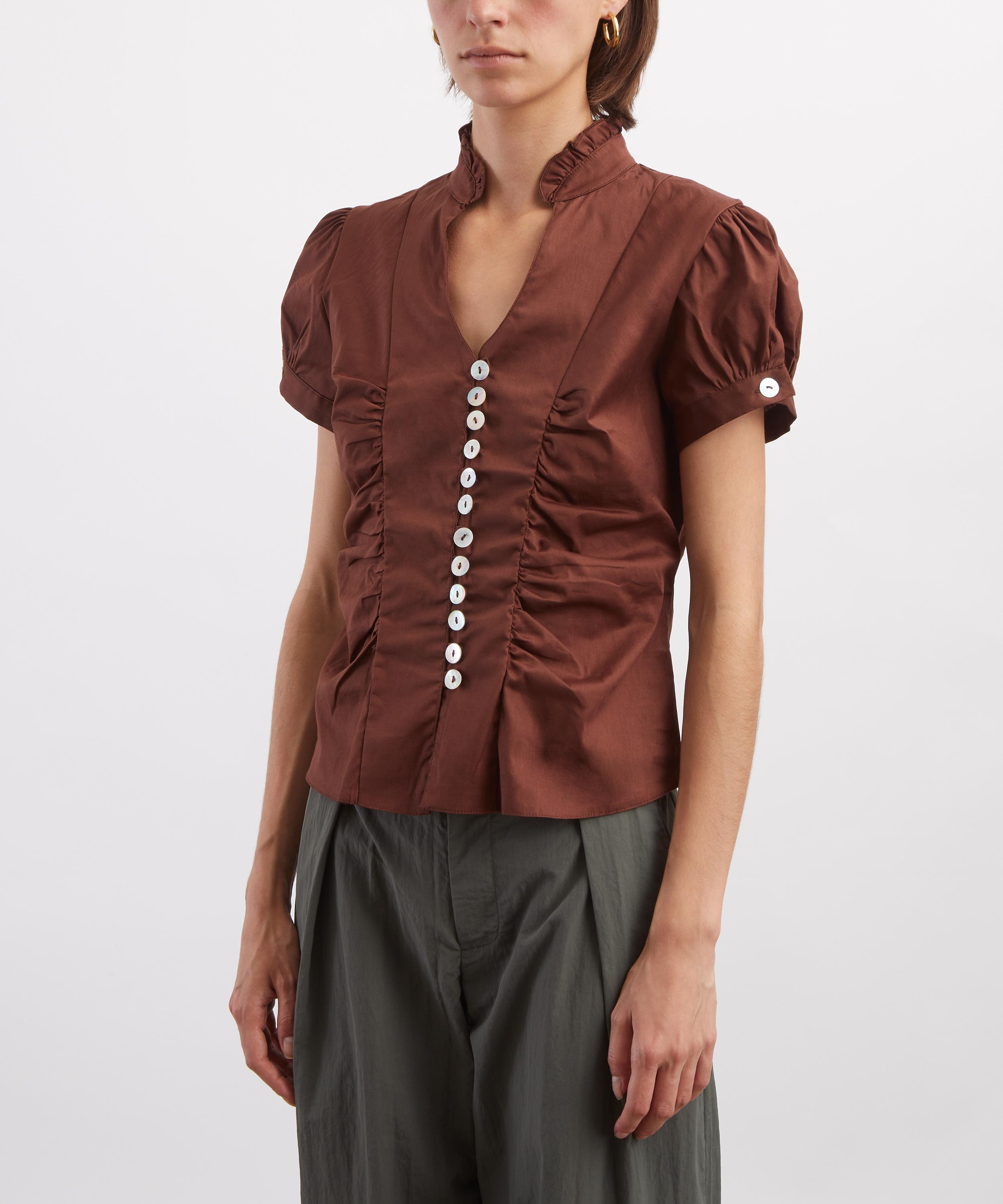 Coloma's - Paloma Brown Cotton Shirt image number 2