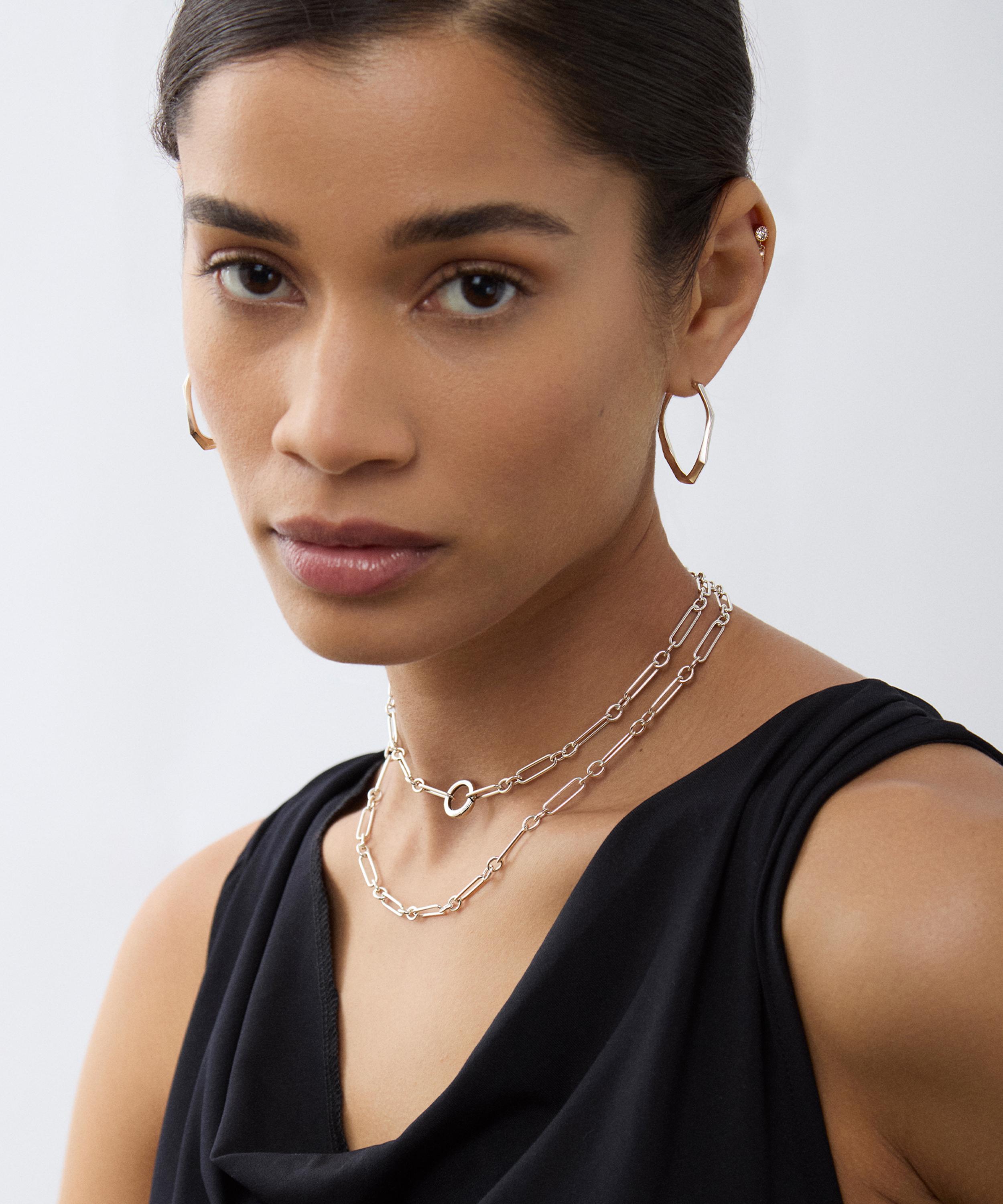 Dinny Hall - Sterling Silver Personalised Trombone Chain Necklace image number 3