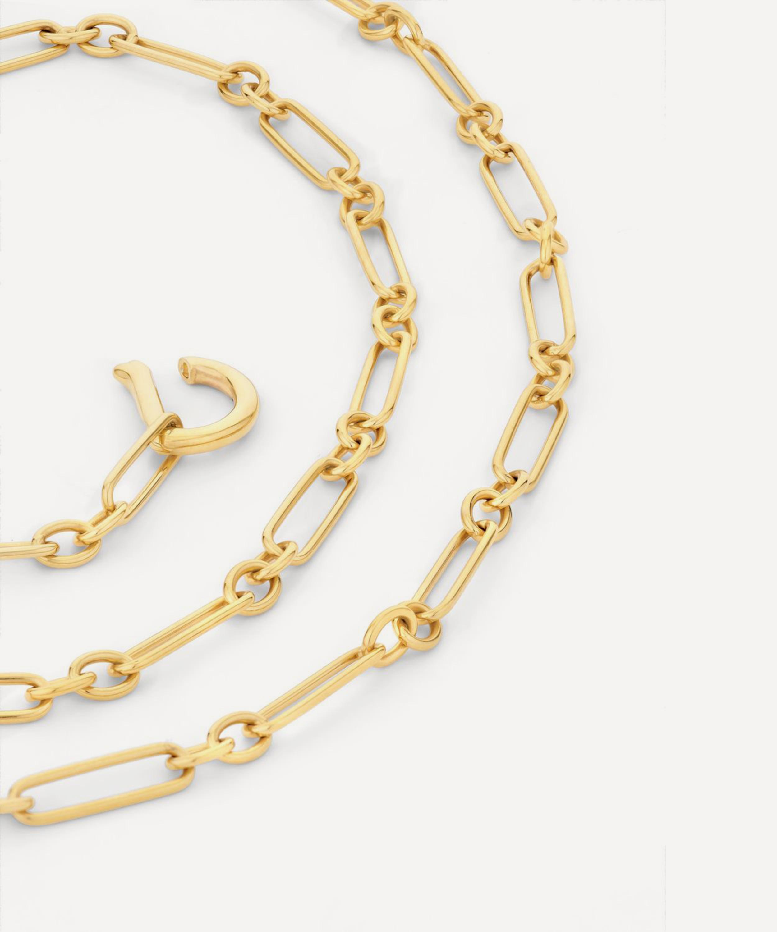Dinny Hall - 18ct Gold-Plated Vermeil Silver Personalised Trombone Chain Necklace image number 2