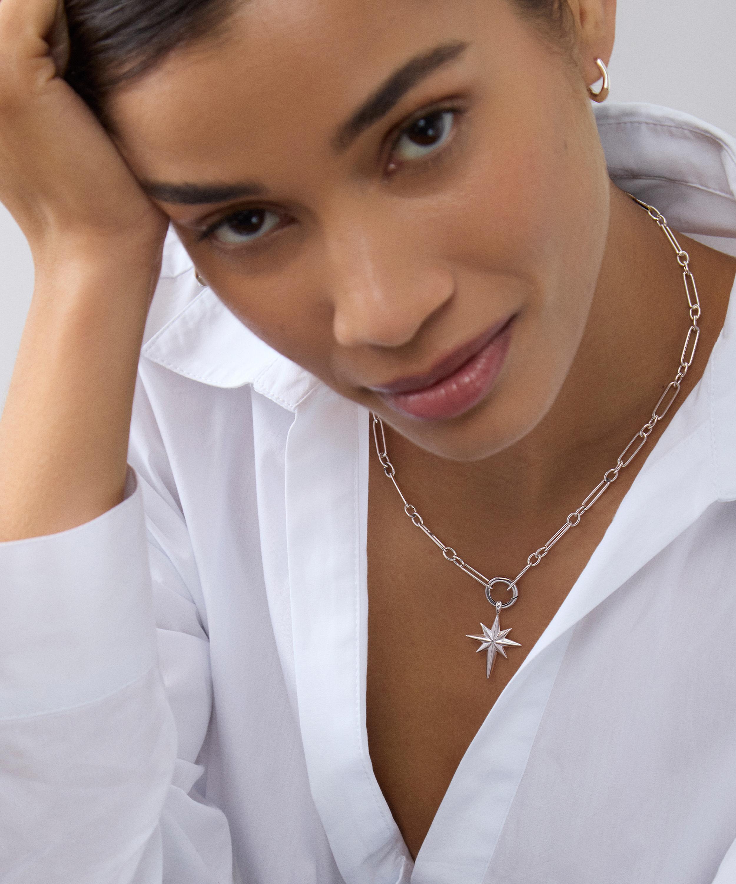Dinny Hall - Sterling Silver Personalised North Star Necklace image number 1
