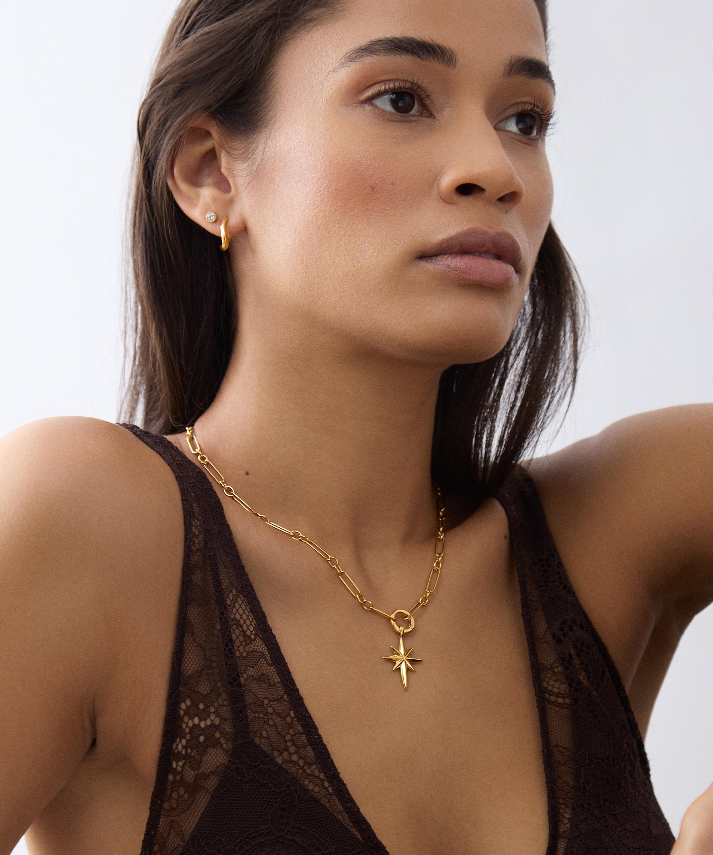 Dinny Hall - 18ct Gold-Plated Vermeil Silver Personalised North Star Necklace image number 1