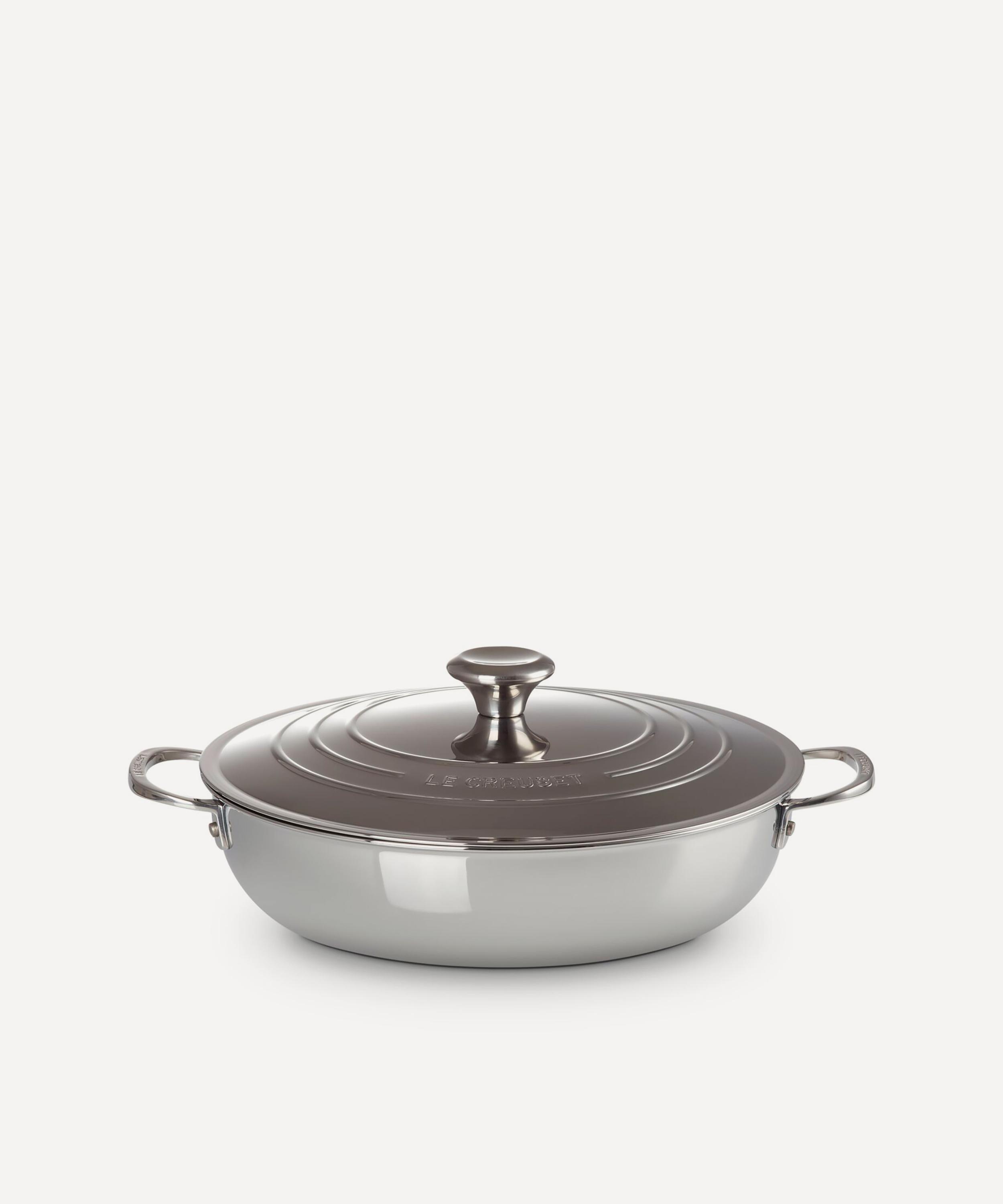 Le Creuset - Signature Stainless Steel Shallow Casserole with Lid image number 1
