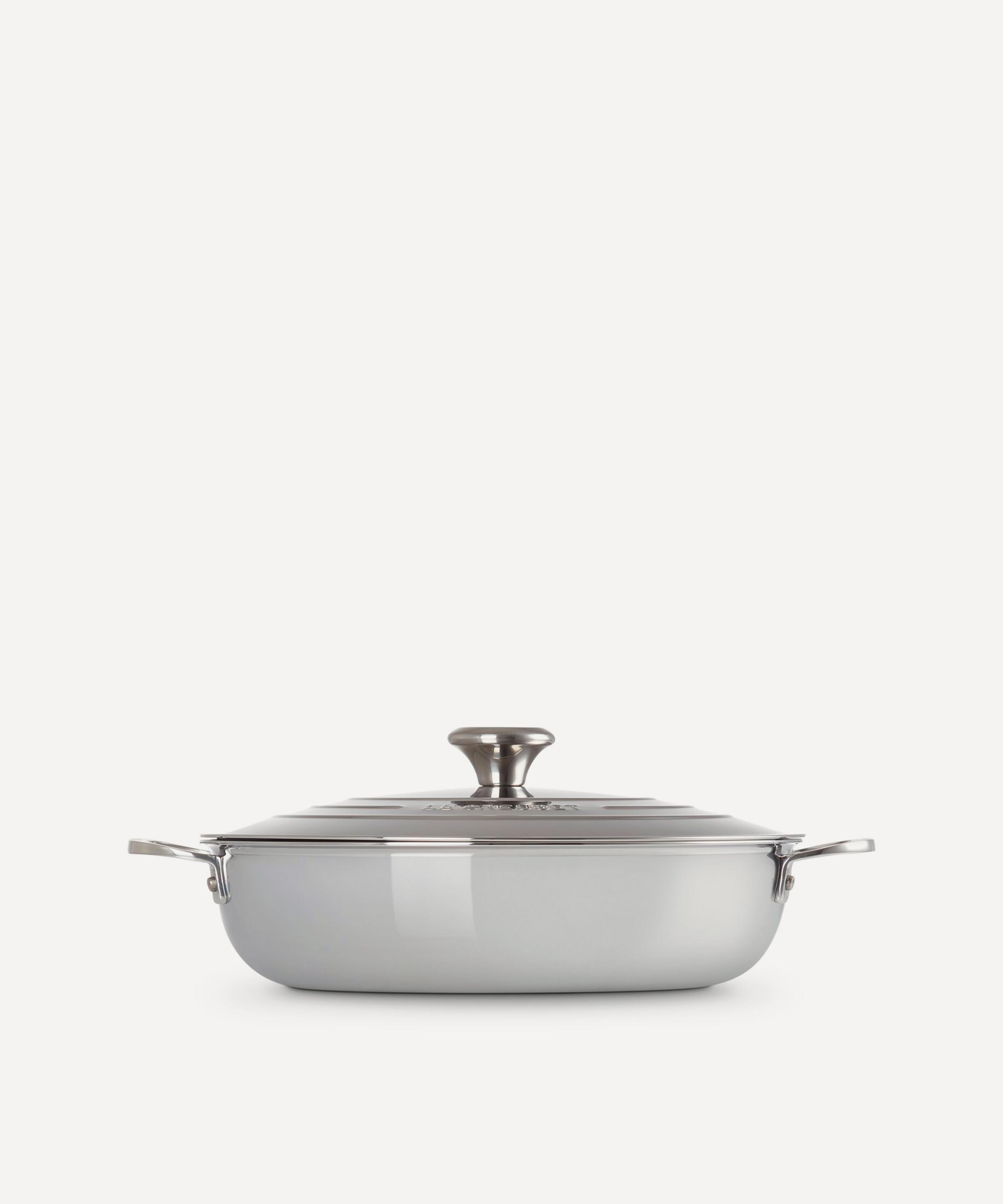 Le Creuset - Signature Stainless Steel Shallow Casserole with Lid image number 2