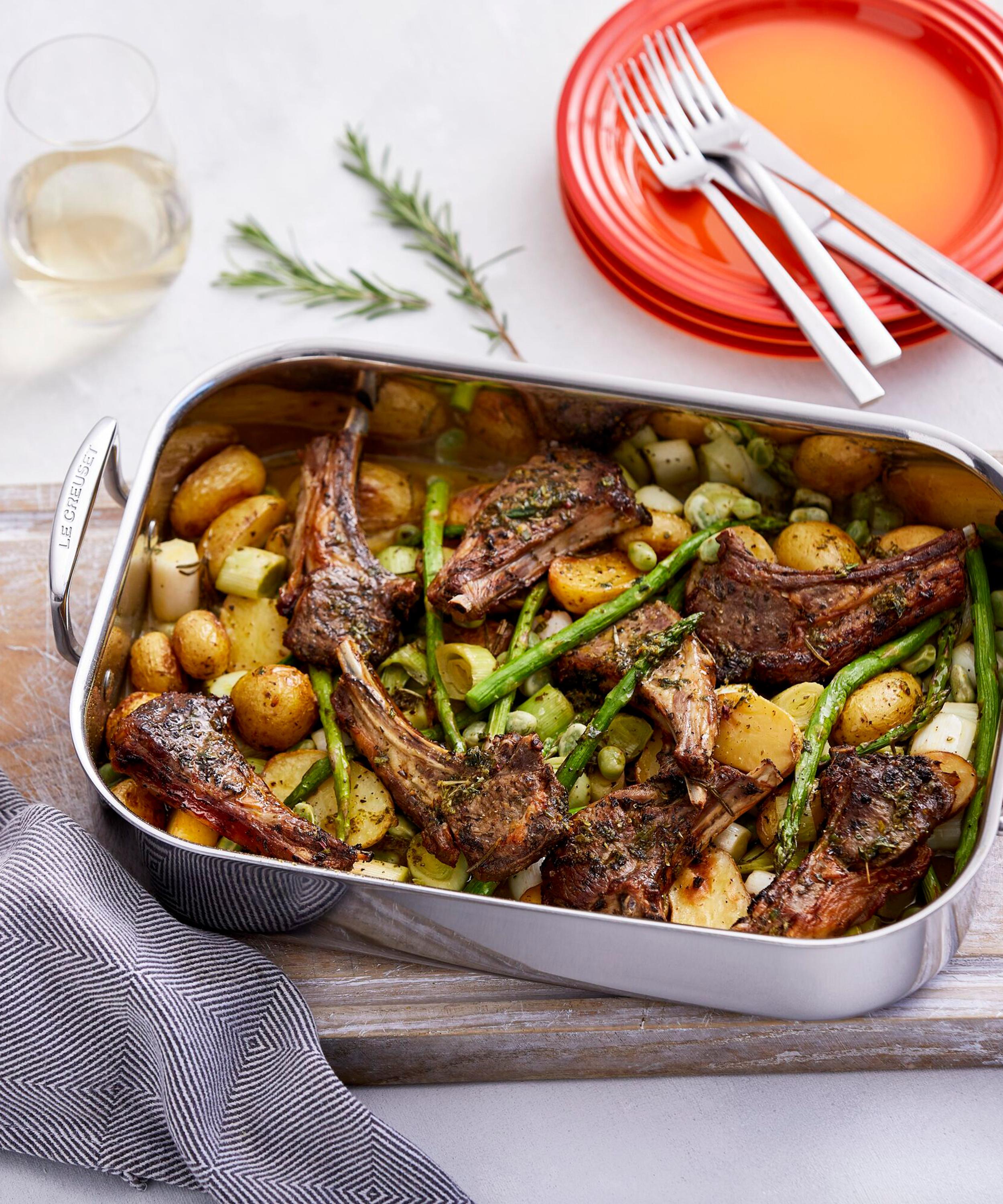 Le Creuset - 3-Ply Stainless Steel Rectangular Roaster image number 4