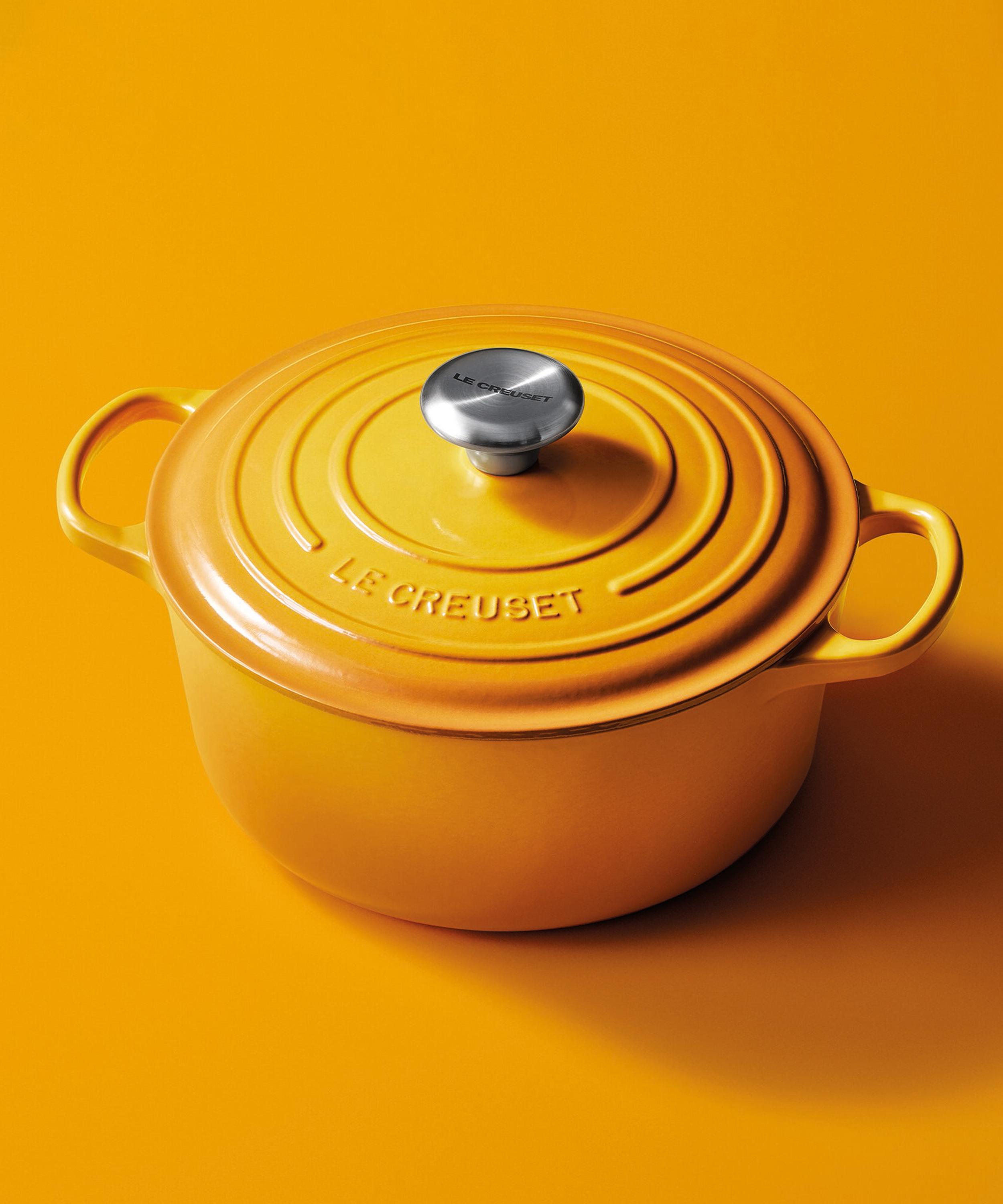 Le Creuset - Signature Cast Iron 24cm Round Casserole in Nectar image number 5