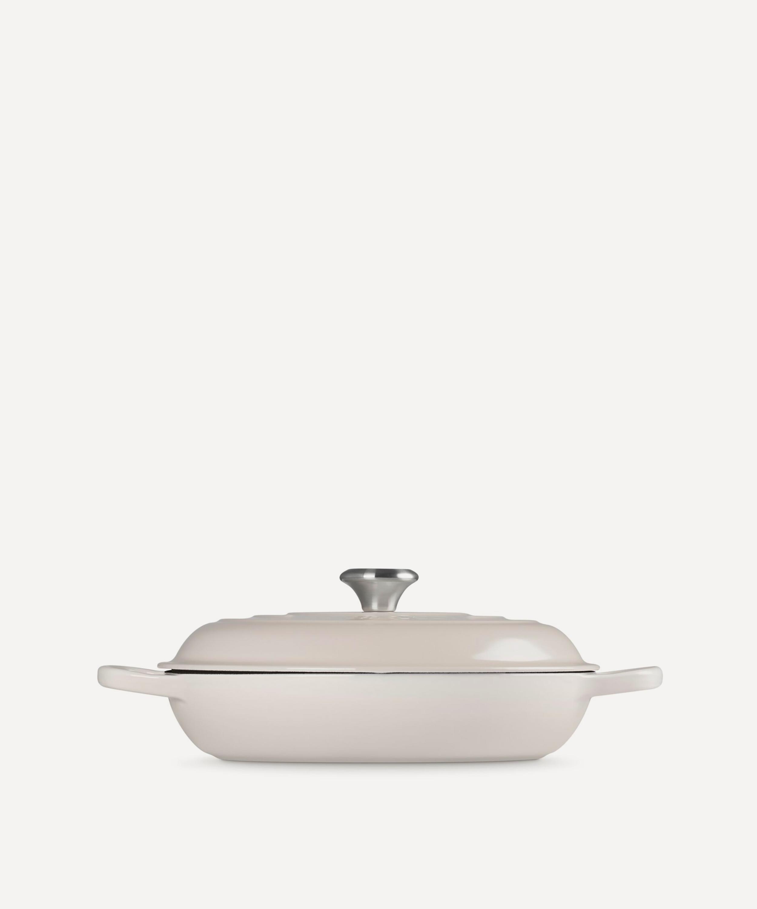 Le Creuset - Signature Cast Iron 30cm Shallow Casserole in Meringue image number 2