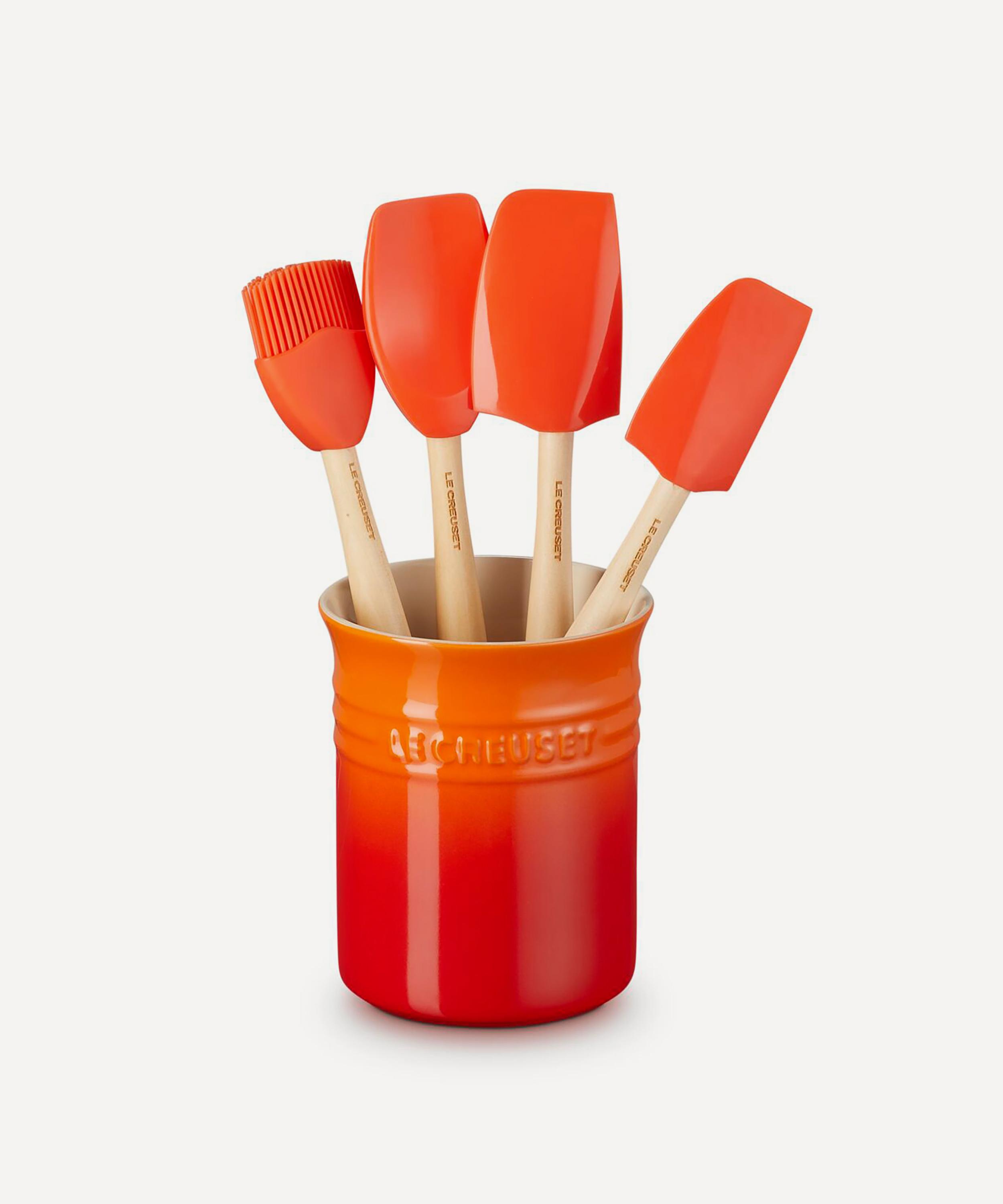 Le Creuset - Stoneware Utensil Jar and Spatula Set in Volcanic