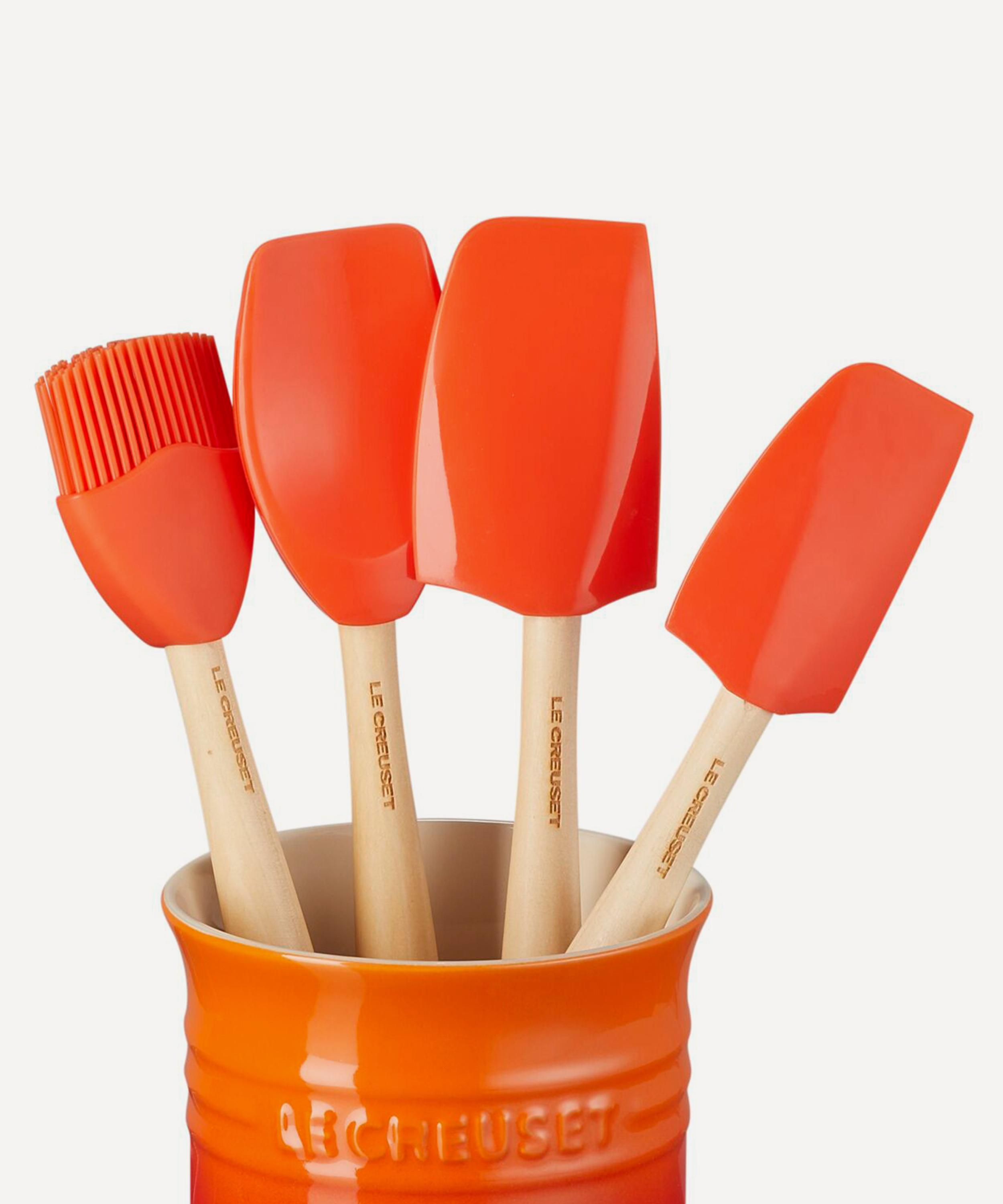 Le Creuset - Stoneware Utensil Jar and Spatula Set in Volcanic image number 1