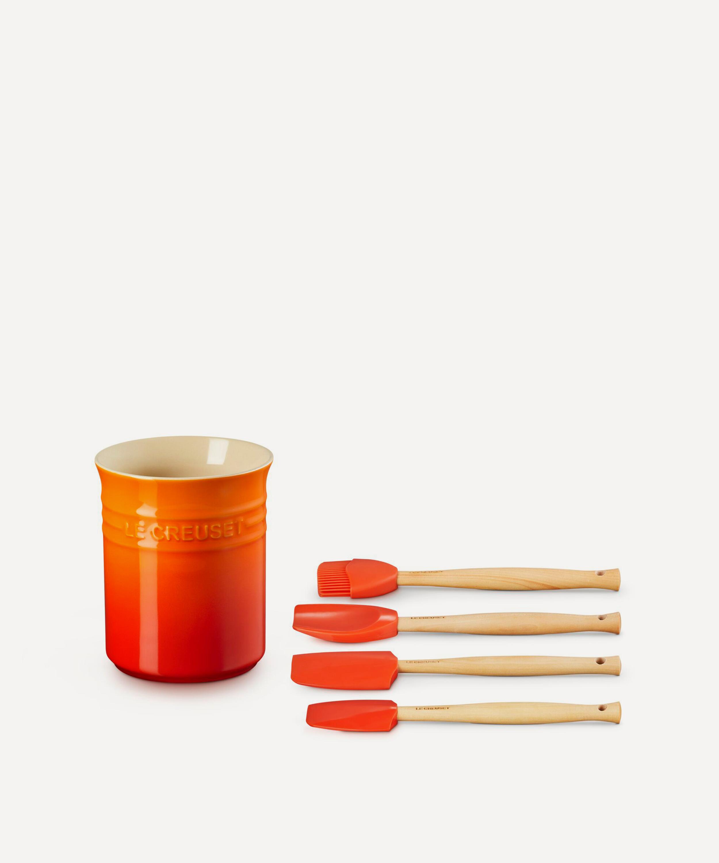 Le Creuset - Stoneware Utensil Jar and Spatula Set in Volcanic image number 2