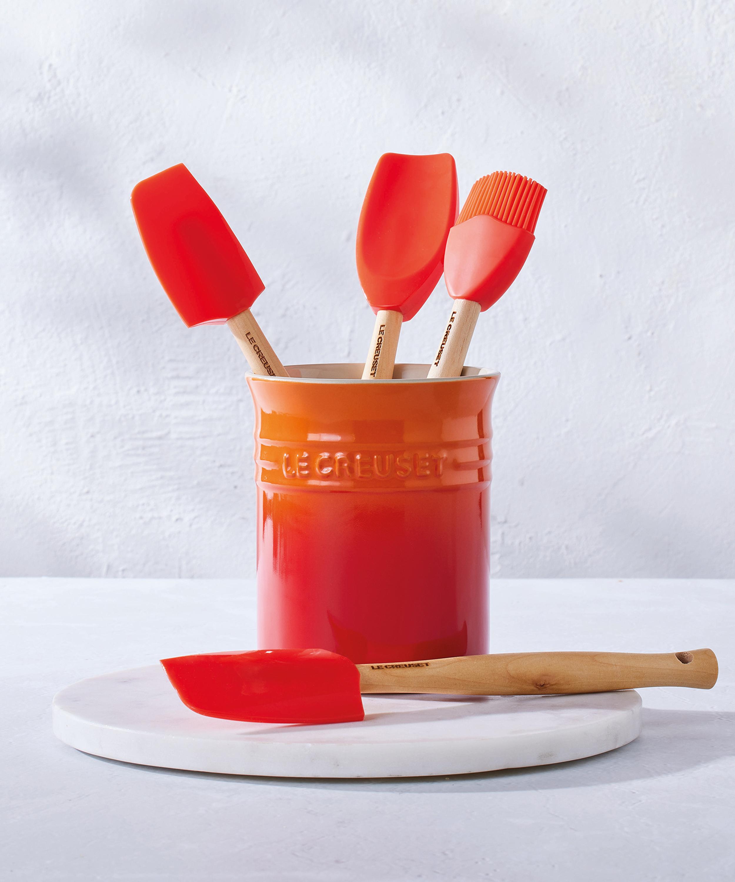 Le Creuset - Stoneware Utensil Jar and Spatula Set in Volcanic image number 3