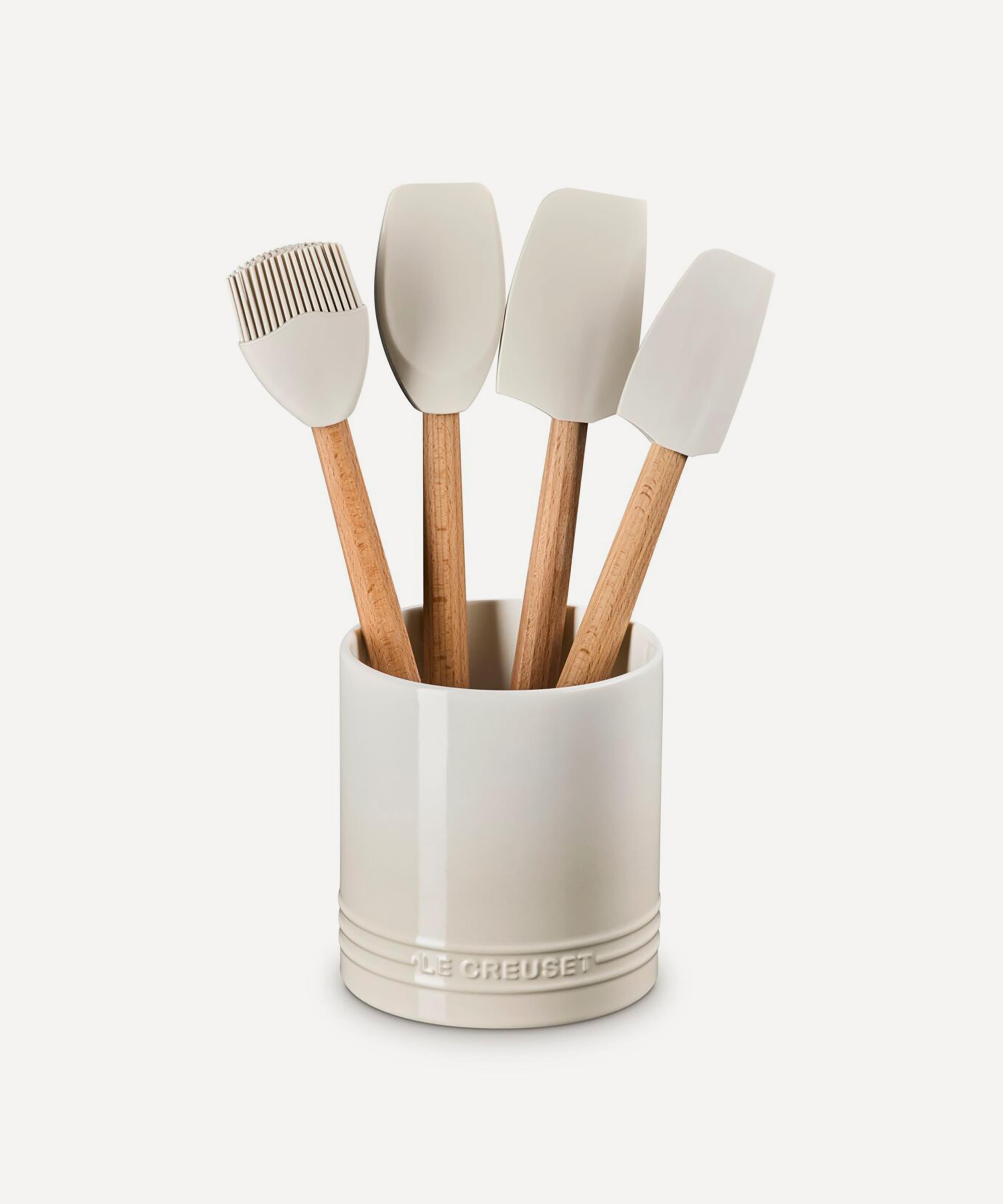 Le Creuset - Stoneware Utensil Jar and Spatula Set in Meringue image number 0