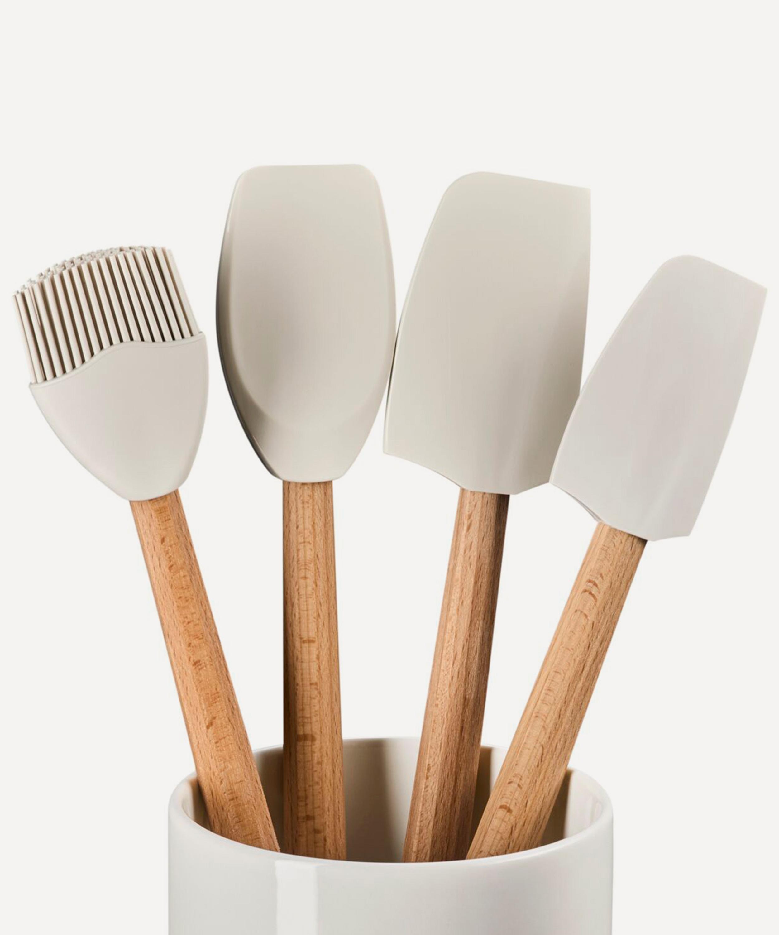 Le Creuset - Stoneware Utensil Jar and Spatula Set in Meringue image number 2