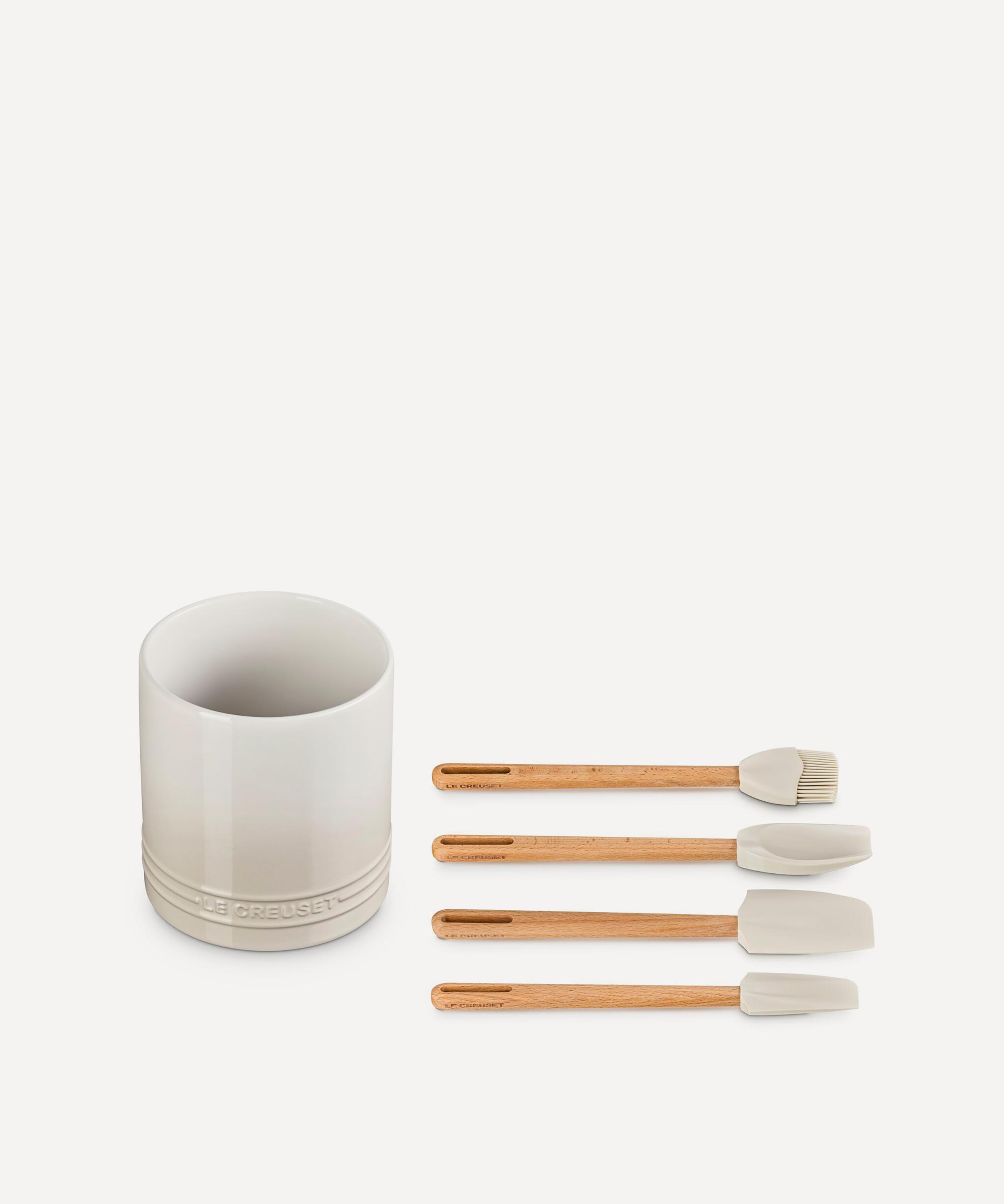 Le Creuset - Stoneware Utensil Jar and Spatula Set in Meringue image number 3