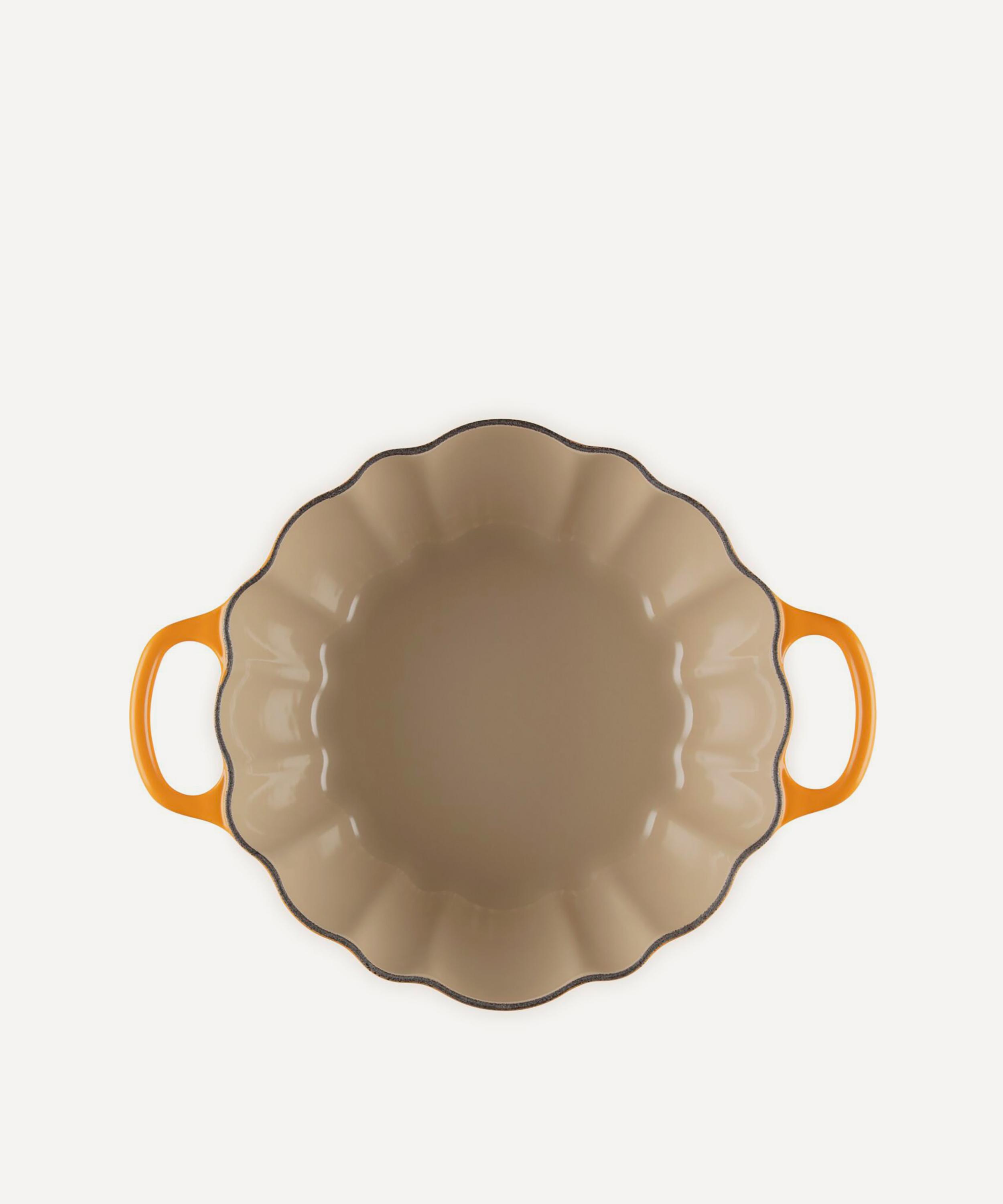 Le Creuset Cast Iron Stoneware Pumpkin Casserole Dish in
