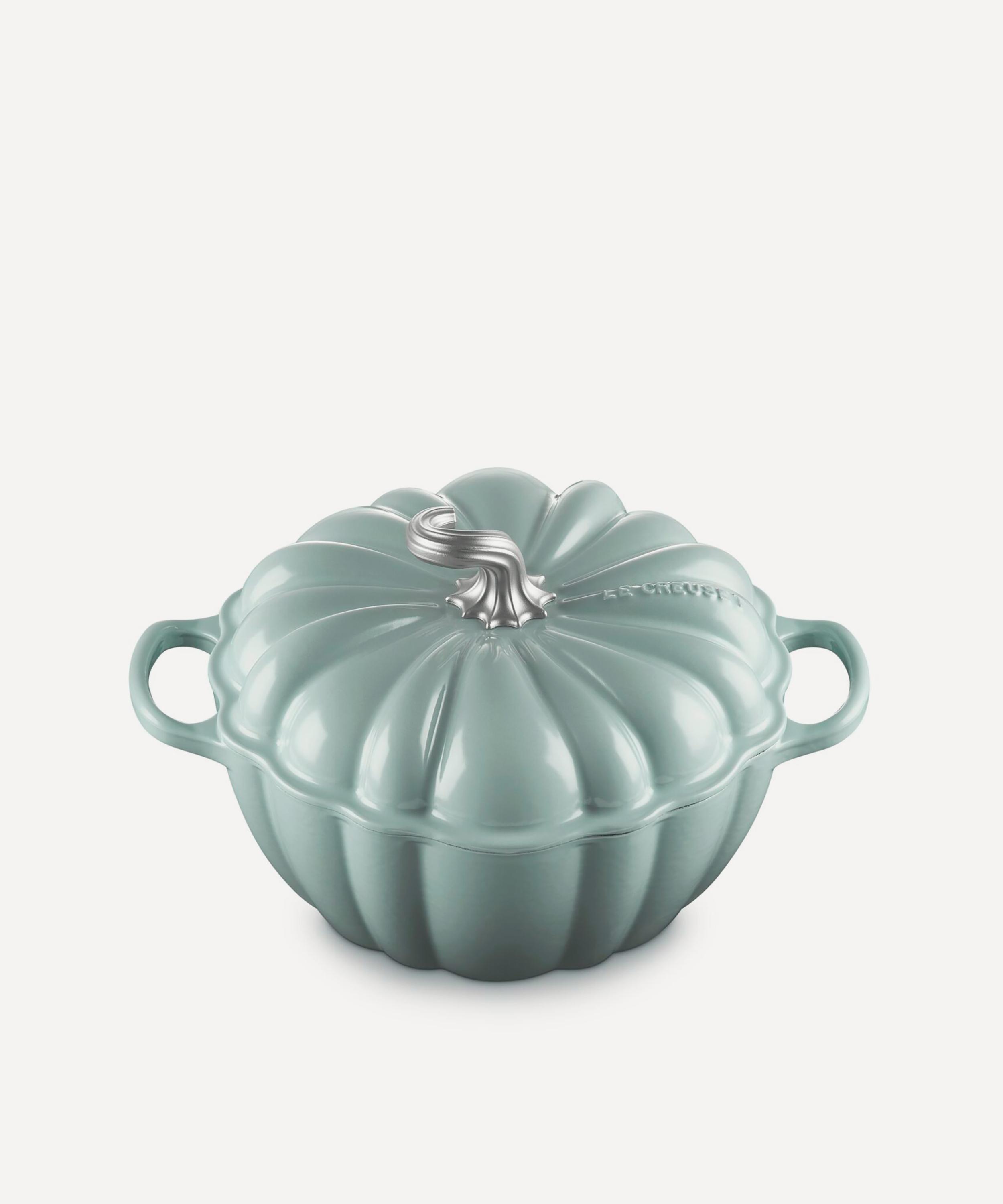 Le Creuset - Cast Iron Stoneware Pumpkin Casserole Dish in Sea Salt image number 1